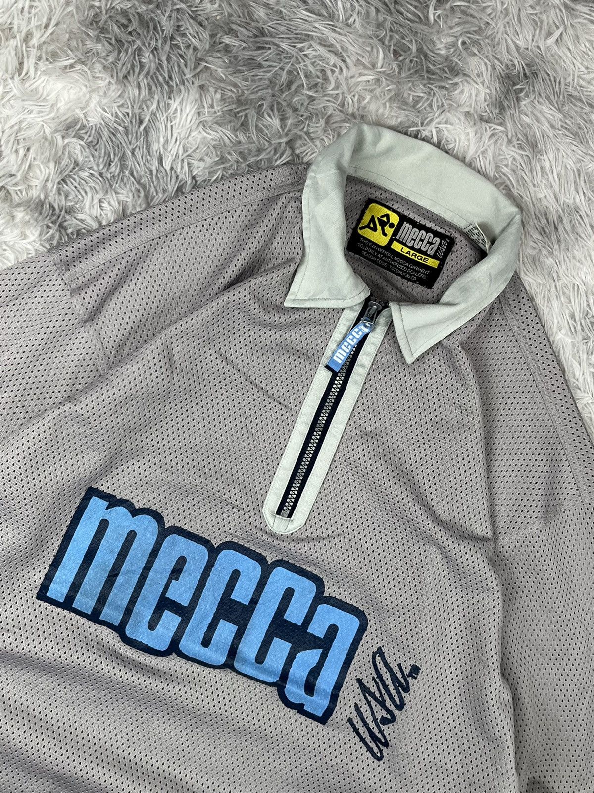 Mecca Vintage 90s MECCA USA Long Sleeve Half Zip Jersey Size US L / EU 52-54 / 3 - 3 Thumbnail