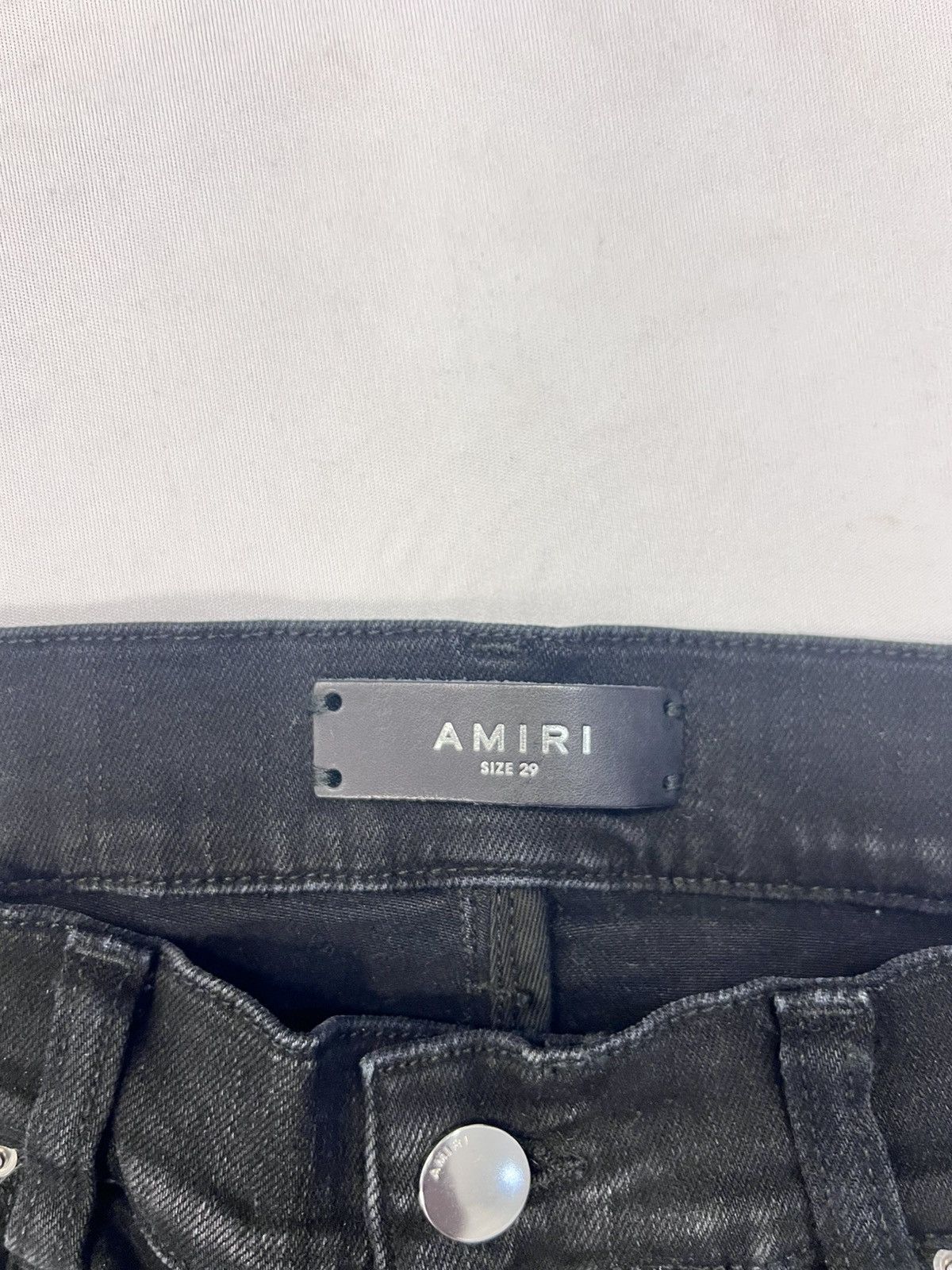 Amiri Amiri MX1 Leather Camo Aged Black Jeans Size US 29 - 4 Thumbnail