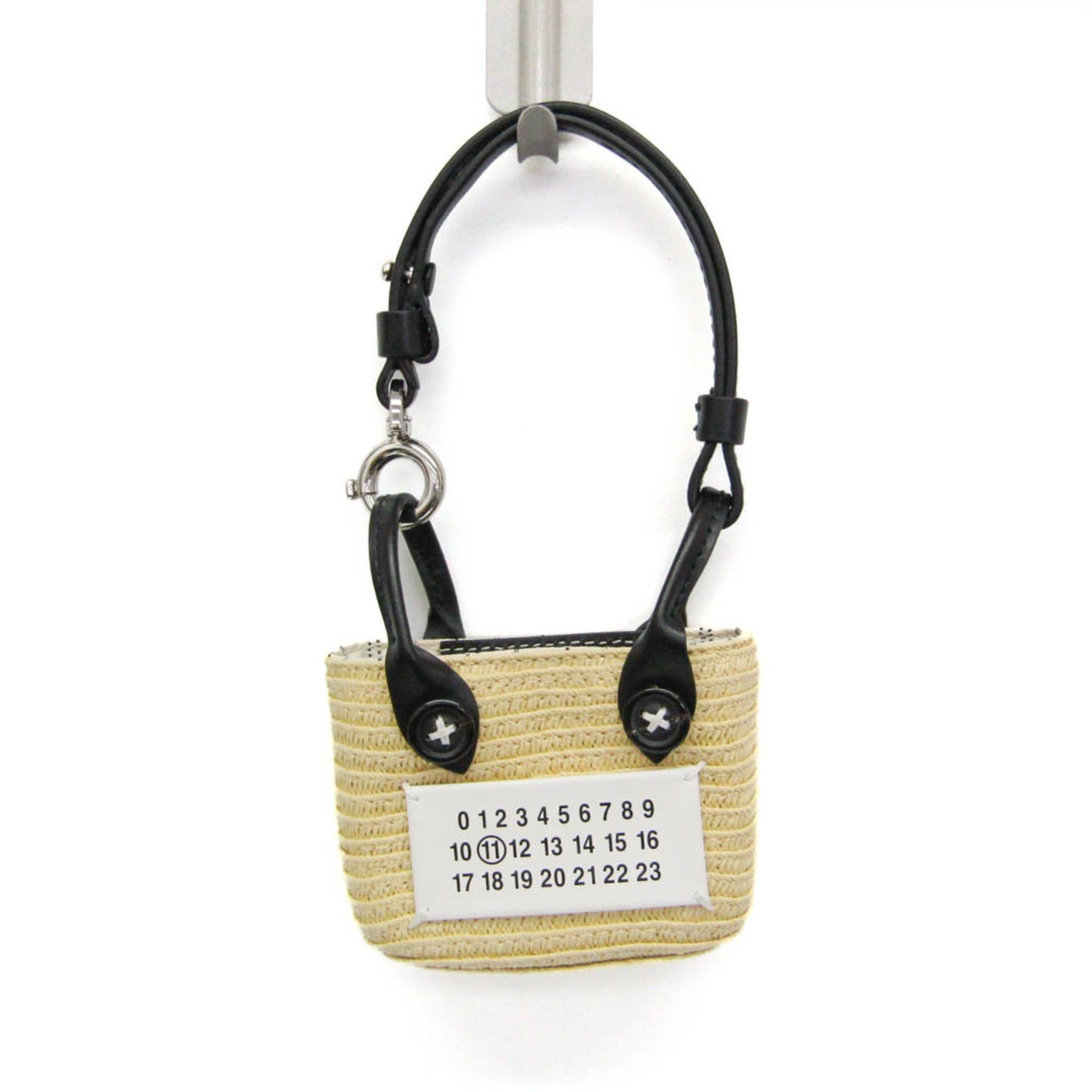Maison Margiela Maison Margiela Micro Paper Tote Bag Charm SA1VL0006 Women's Leather,Polyester Pouch Beige,Black,White Size ONE SIZE - 1 Thumbnail