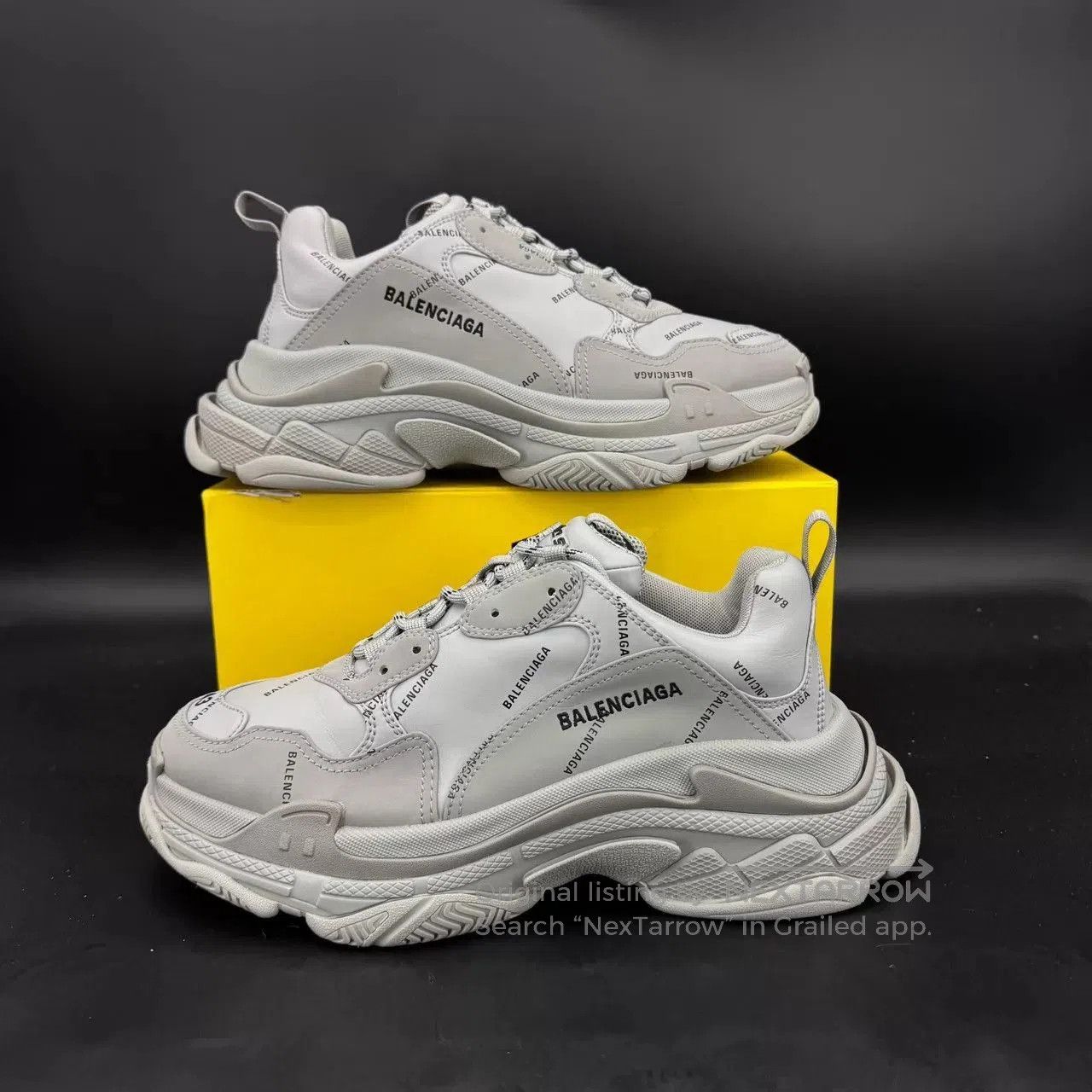 Balenciaga Gray Low-Top Sneakers Size 10. Size US 10 / EU 43 - 3 Thumbnail