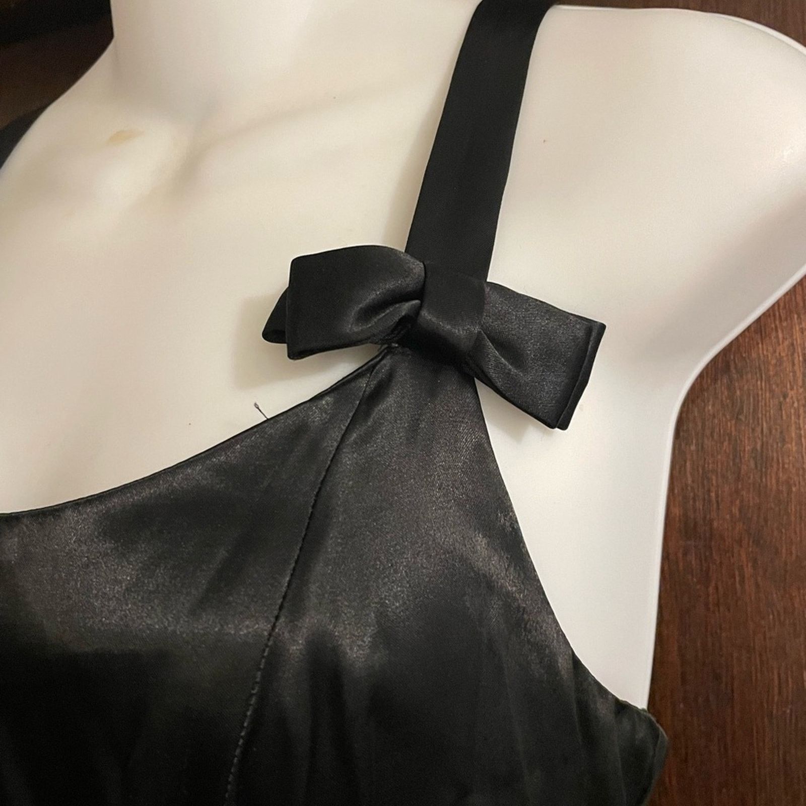 Vintage Vintage Maurices 90s Strappy Black BodyCon Evening Gown Size M / US 6-8 / IT 42-44 - 5 Thumbnail