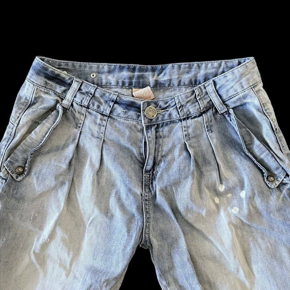 Japanese Brand et boite cotton mid rise light wash capris, sz small Size 27" / US 4 / IT 40 - 3 Thumbnail
