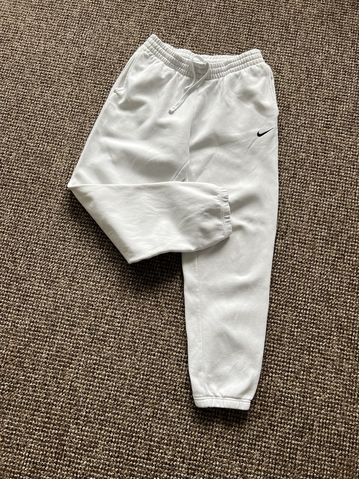 Nike Vintage Nike White Sweatpants Mens Cotton Pants Y2K Size US 34 / EU 50 - 4 Thumbnail