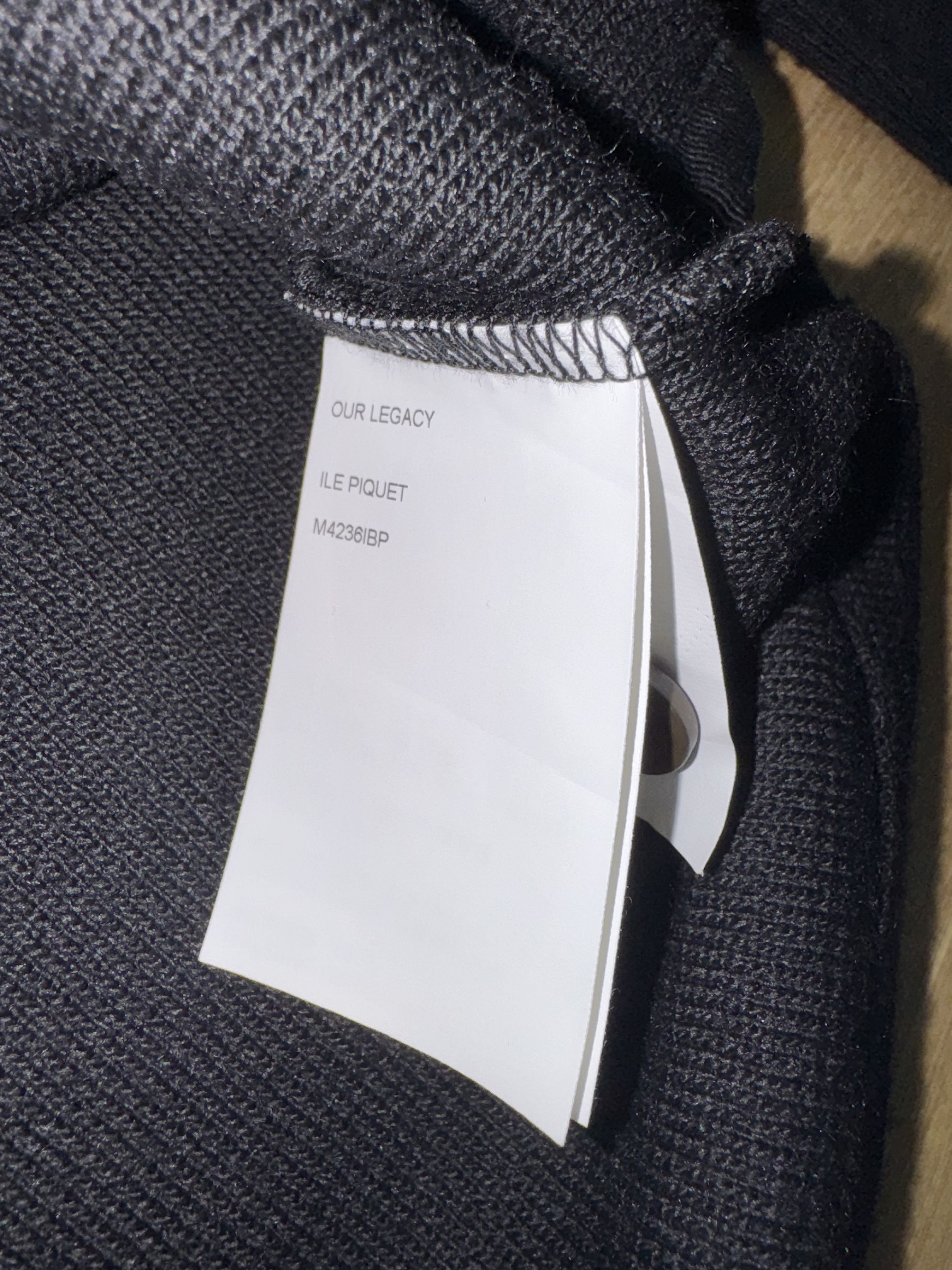 Our Legacy Our Legacy Ile Piquet Black Pseudo Knit Size US L / EU 52-54 / 3 - 3 Thumbnail