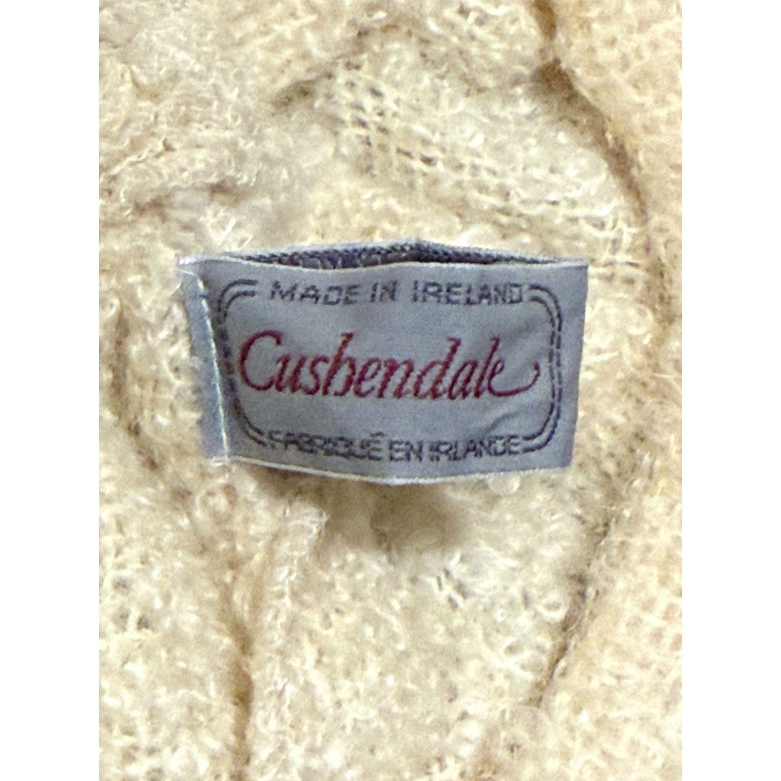 Vintage VINTAGE Cushendale Woman's Beret Hat Tam Wool Mohair Cream Ireland Beret Womens Art Deco Size ONE SIZE - 3 Thumbnail