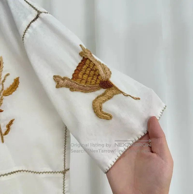 Dior Dior Embroidered White Cotton Summer Shirt . Size S / US 4 / IT 40 - 4 Thumbnail