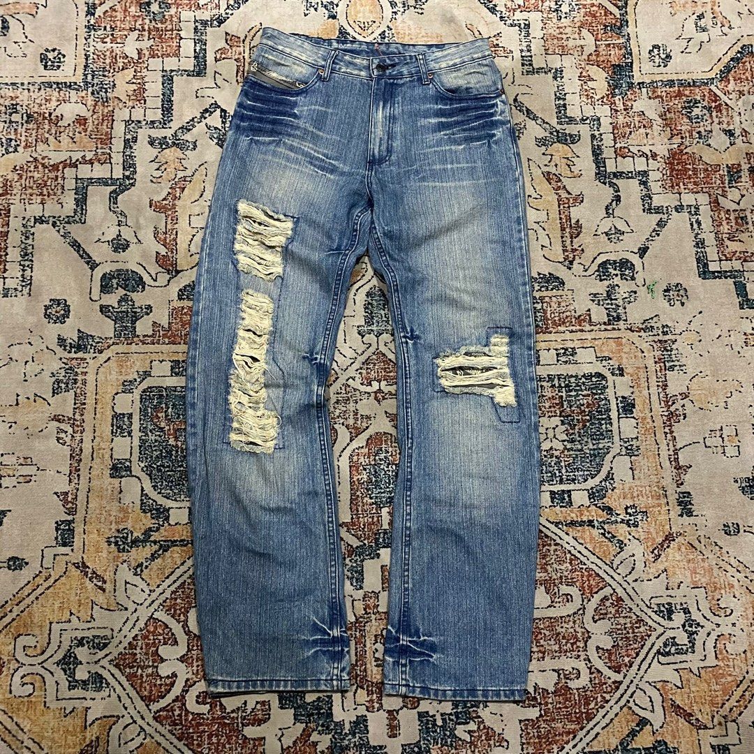 Japanese ripped jeans bootcut