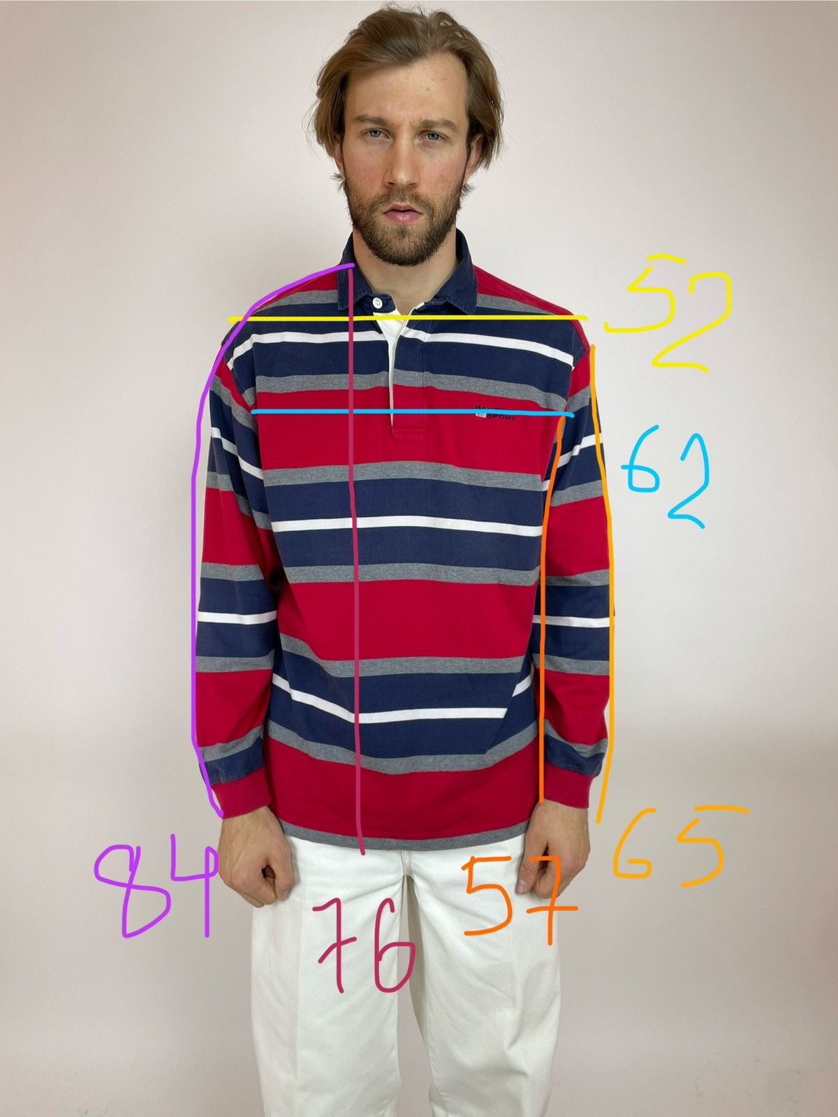 Other GANT USA SPORT Rugby striped polo long sleeve Mens size XL Size US L / EU 52-54 / 3 - 14 Thumbnail