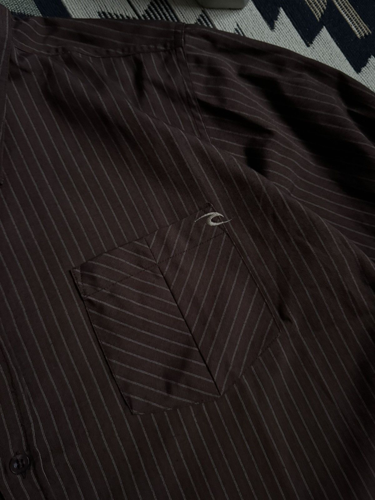 Rip Curl Vintage Rip Curl Hype Brown Stripped Button Up Shirt Size US M / EU 48-50 / 2 - 6 Thumbnail