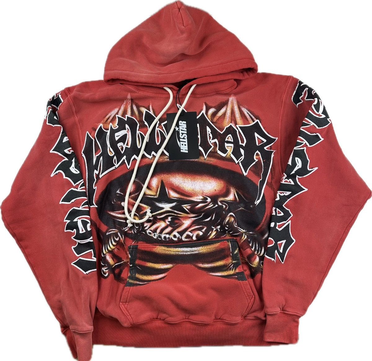 HELLSTAR Hellstar Sports Red Tye-Dye Skull Hoodie | Grailed
