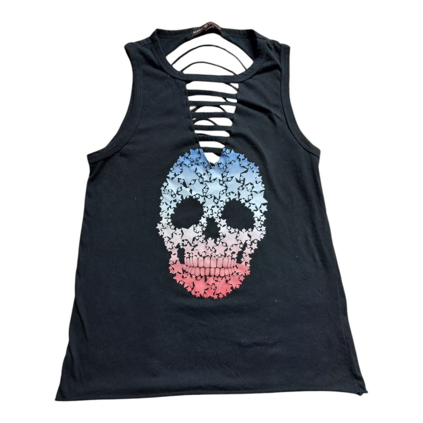 Almost Famous Women's Almost Famous Skull Tank Top, Medium, Cut Out Size M / US 6-8 / IT 42-44 - 1 Thumbnail