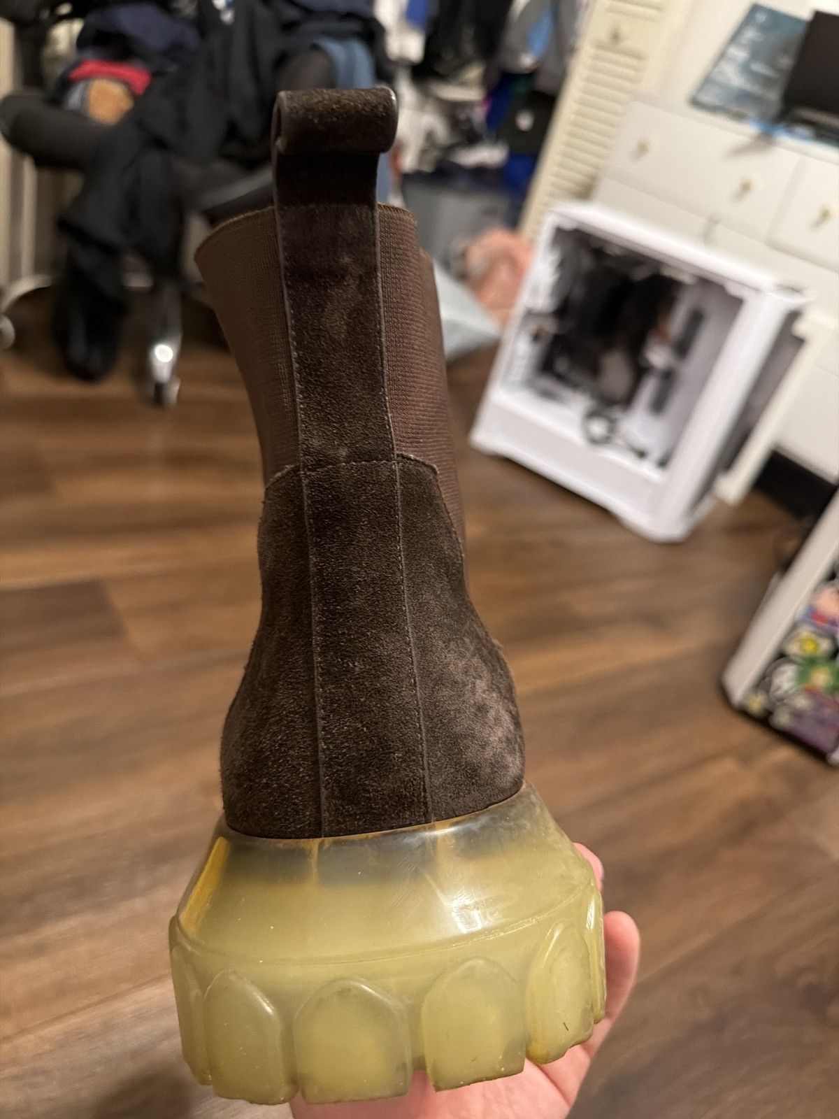 Rick Owens RICK OWENS "DUST" BEATLE BOZO CLEARSOLE LARRY FW19 Size US 11 / EU 44 - 2 Thumbnail