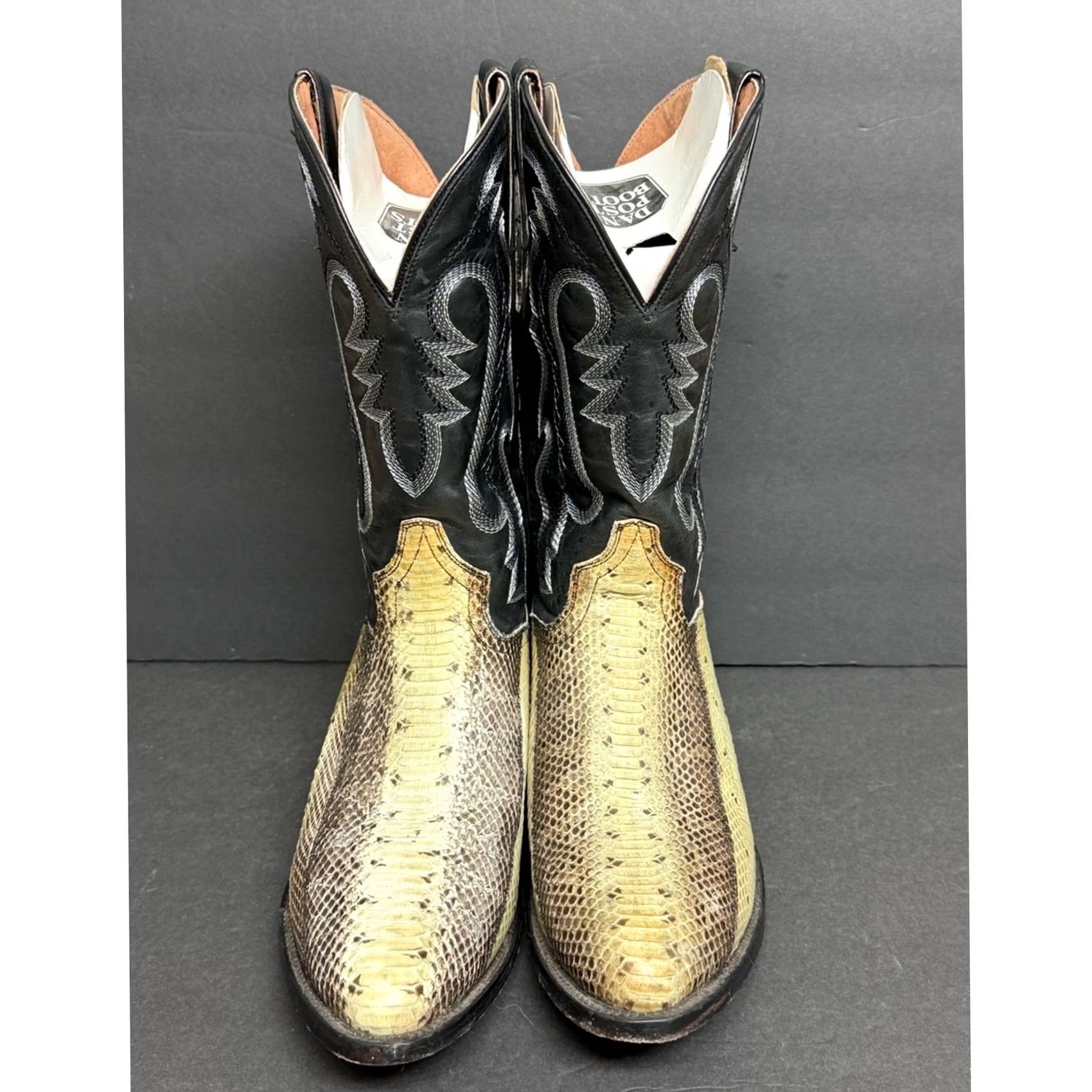 Dan Post Dan Post Exotic Python Men Size 9.5 D DP 285 Black Snakeskin Cowboy Boots Size US 10 / EU 43 - 5 Thumbnail
