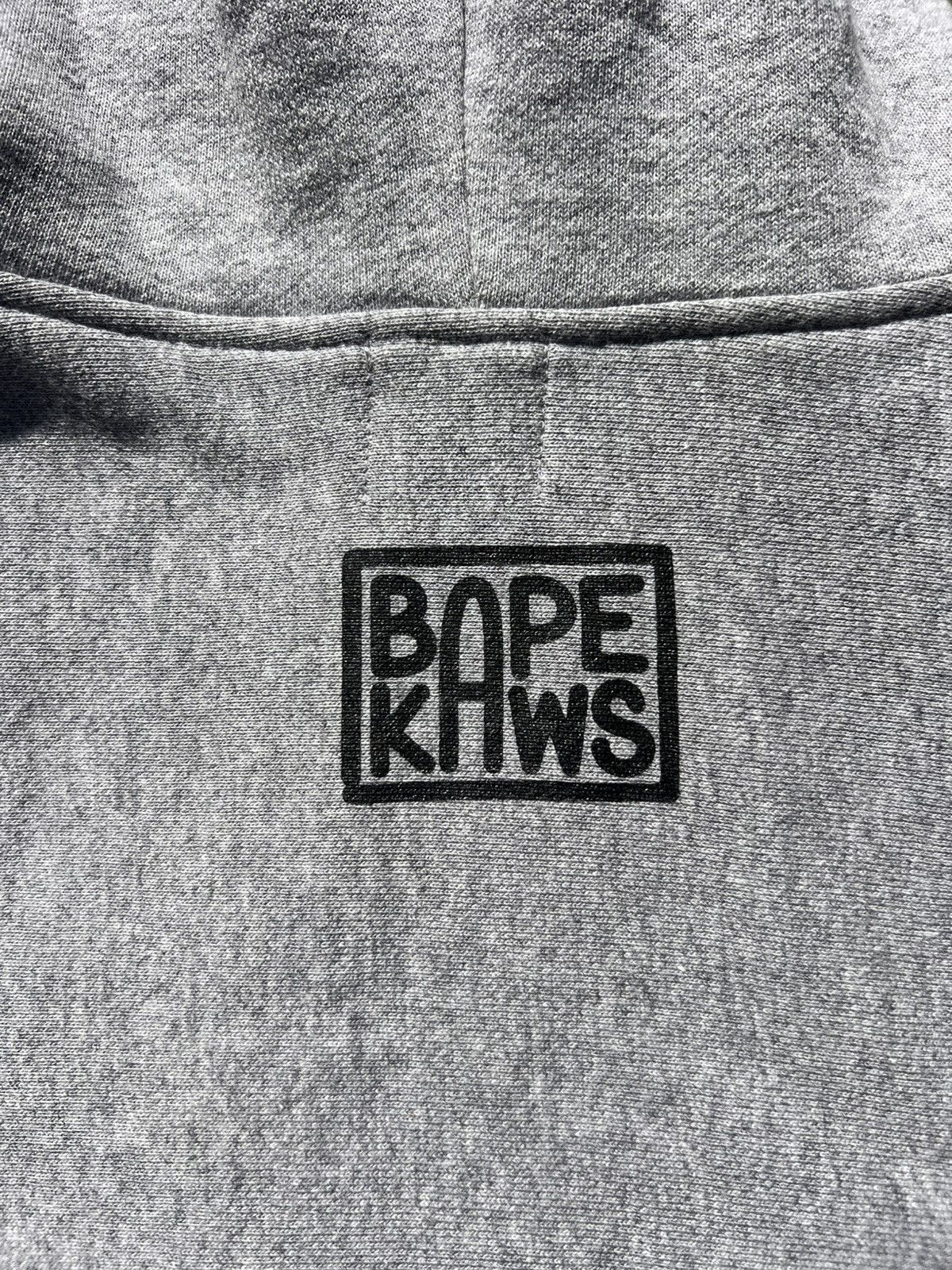 Bape × Kaws ARCHIVAL BAPE x KAWS "Chomper" Full-Zip Hoodie (Grey) Size US L / EU 52-54 / 3 - 7 Thumbnail