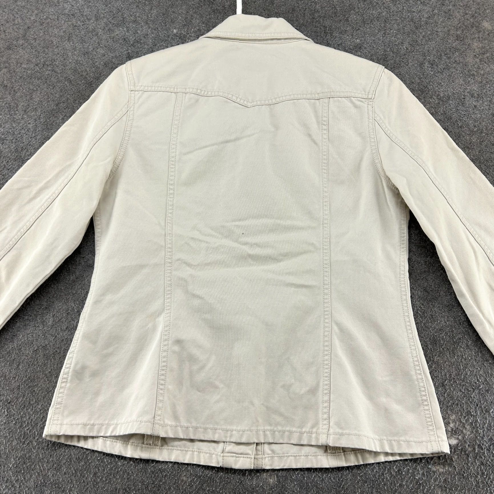 Gap VINTAGE Gap Jacket Womens Small Beige Khaki Regular Button Up Utility Safari Y2K 90s Size S / US 4 / IT 40 - 6 Thumbnail