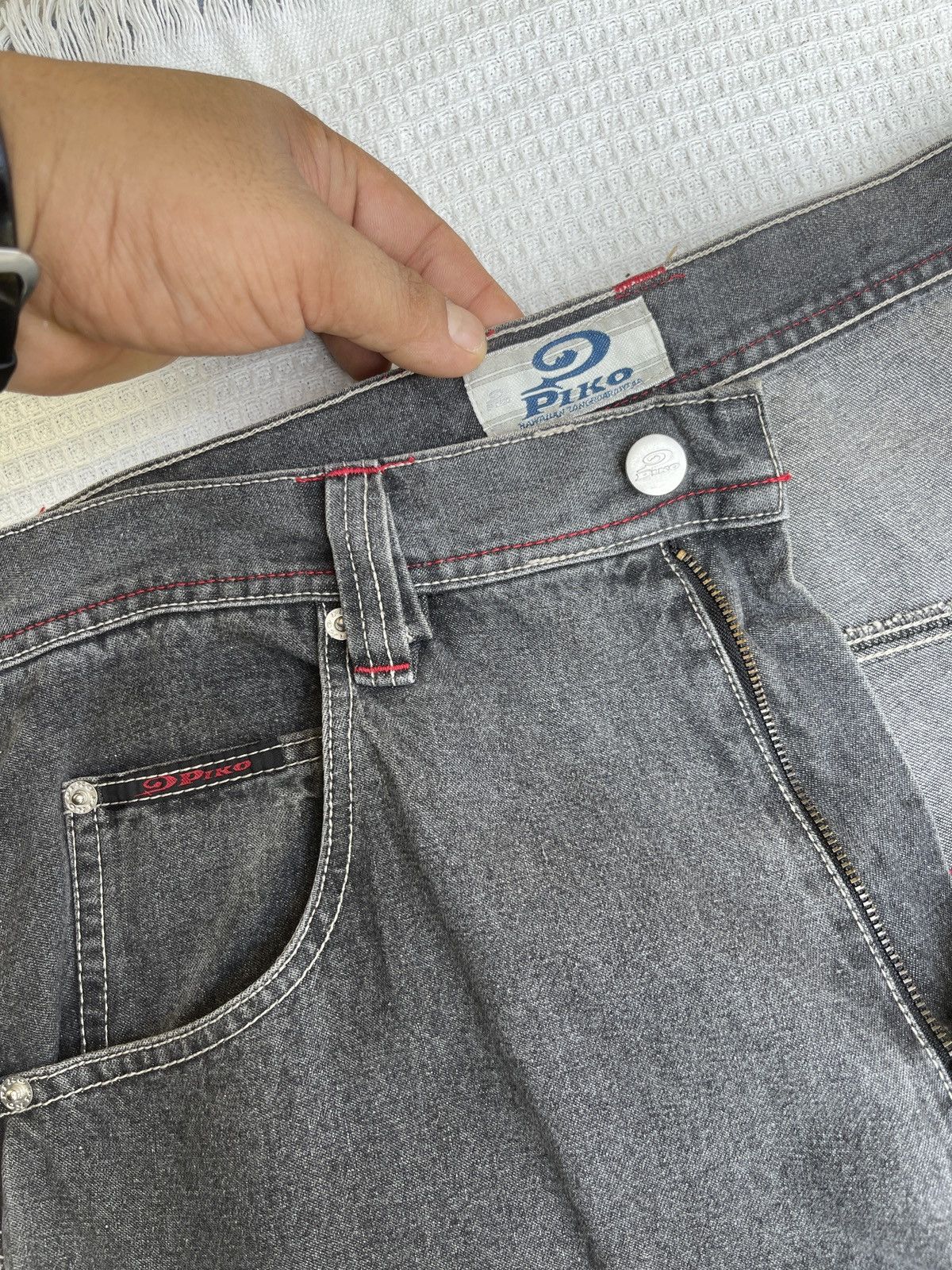 JNCO Last Drop🔥Rare🔥Vintage Piko Hawaiian Cargo Baggy Jeans Size US 32 / EU 48 - 6 Thumbnail