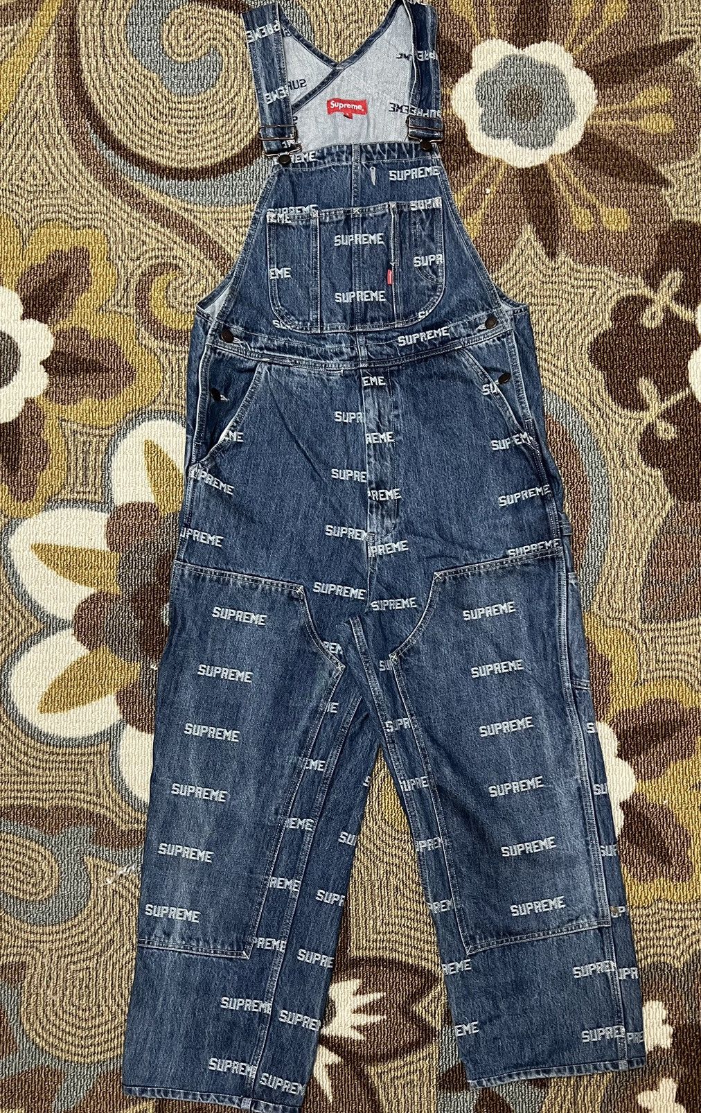 Supreme SUPREME LOGO DENIM OVERALLS (Size S) | Grailed