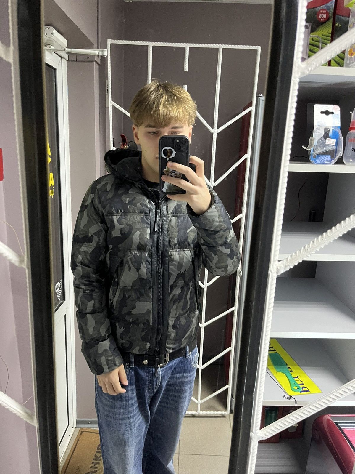 Duvetica Camo Duvetica Down Puffer Jacket with Leather Size US M / EU 48-50 / 2 - 14 Thumbnail