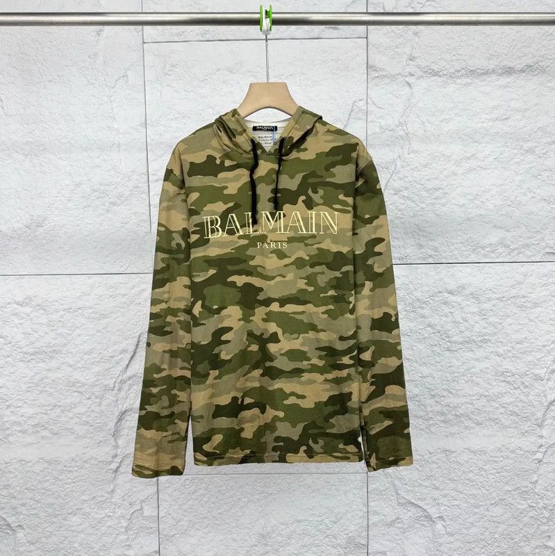 Balmain Balmain Green Cotton Women's Hoodie 0089 Size M / US 6-8 / IT 42-44 - 1 Thumbnail