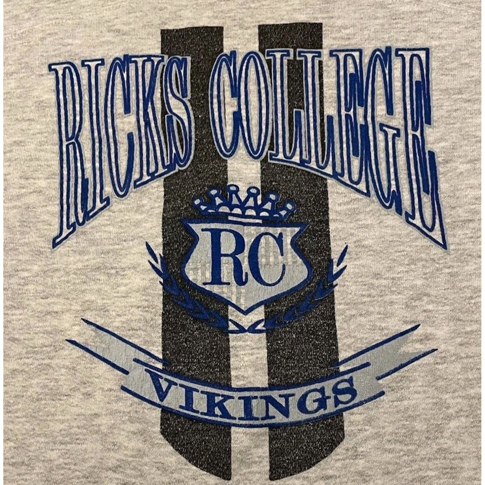 Vintage Vtg 90s Ricks College Faded Distressed Sweatshirt Gray S Men Pullover Hoodie College USA 80s Boys Mens Size US S / EU 44-46 / 1 - 2 Thumbnail