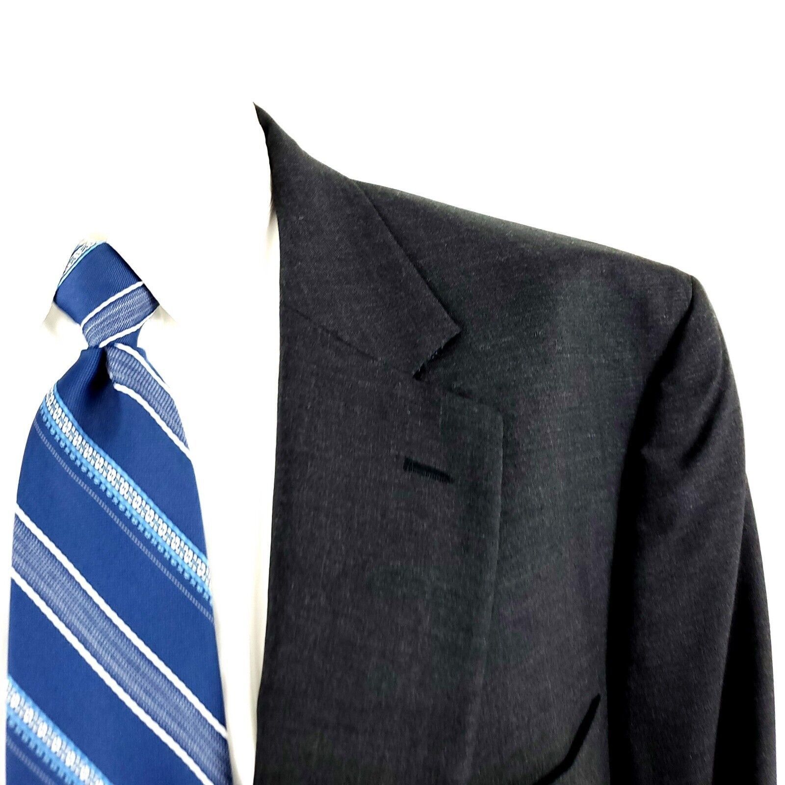 Jos. A. Bank Jos A Bank Wool 2 Button Blazer 48R or Slim Fit 50R Gray Twi Size 48R - 2 Thumbnail