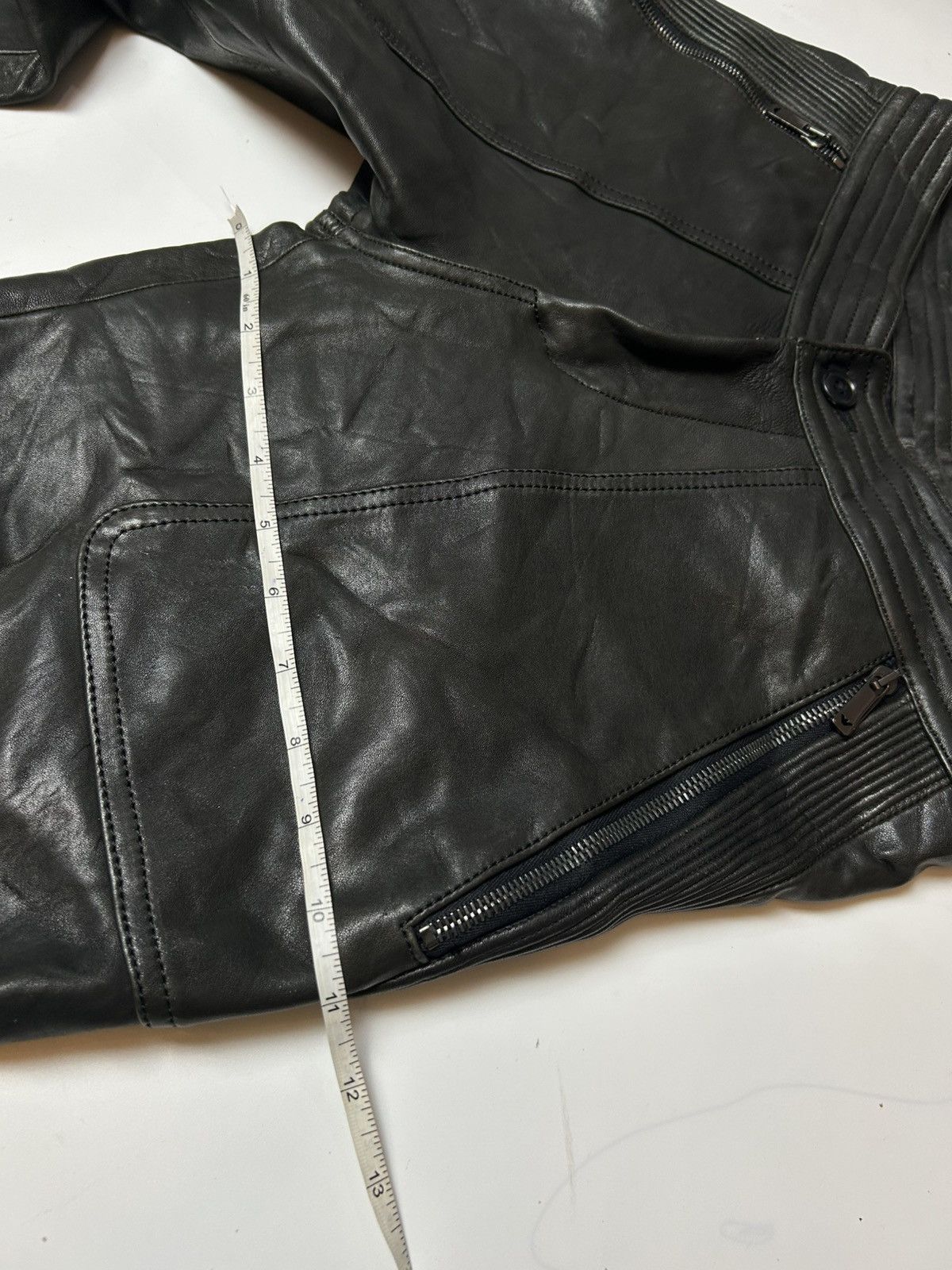Emporio Armani × Genuine Leather EMPORIO ARMANI LEATHER PANT Size US 29 - 7 Thumbnail