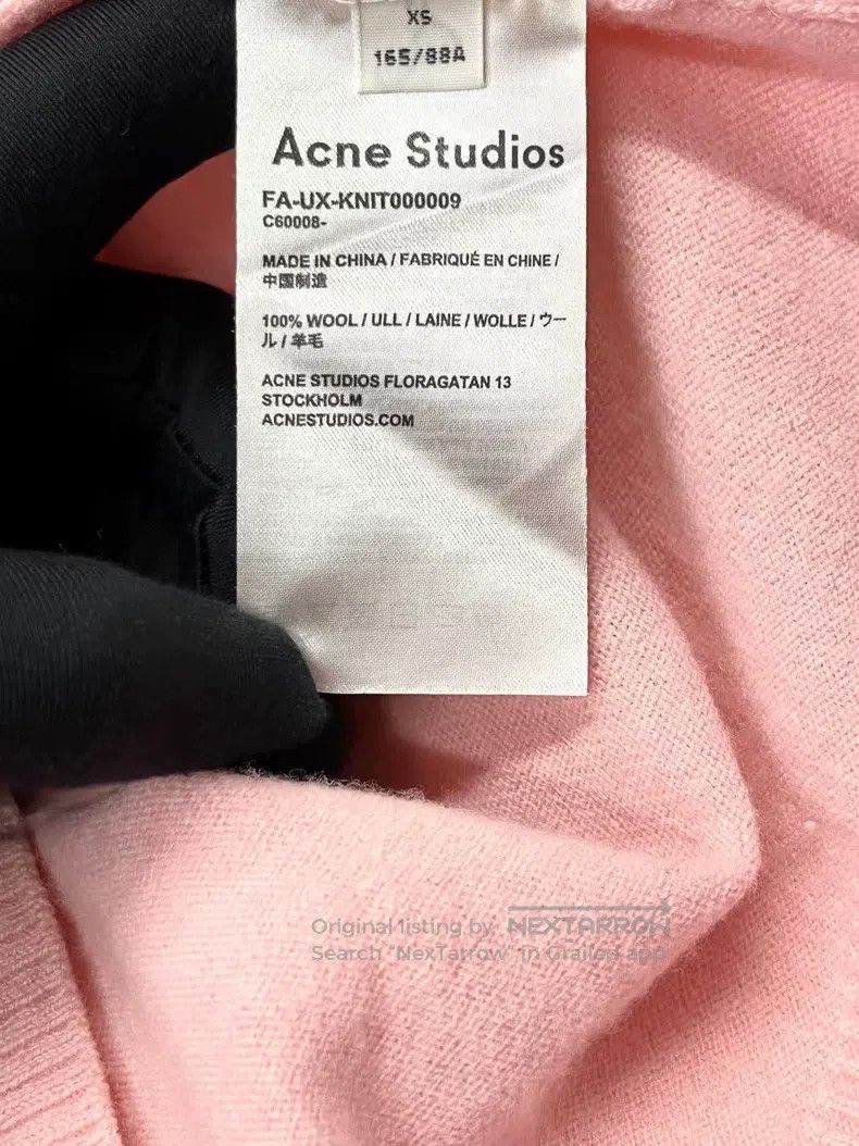 Acne Studios Acne Studios Pink Smiley Logo Wool Knit Cardigan Jacket Size XS / US 0-2 / IT 36-38 - 5 Thumbnail