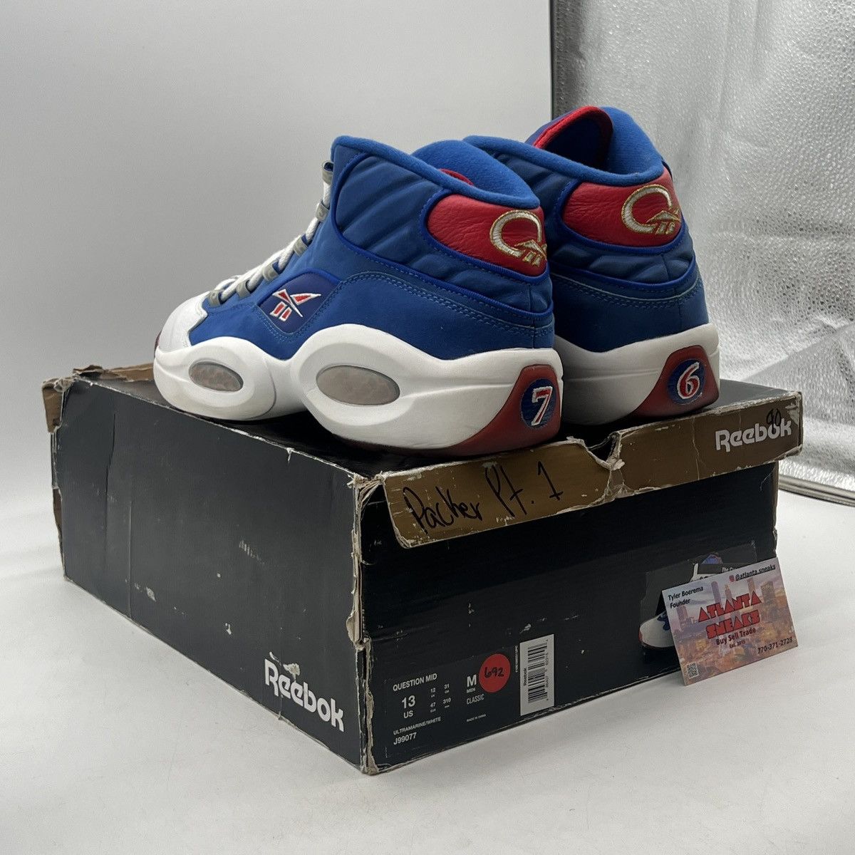 Reebok Question mid packer shoes Size US 13 / EU 46 - 4 Thumbnail