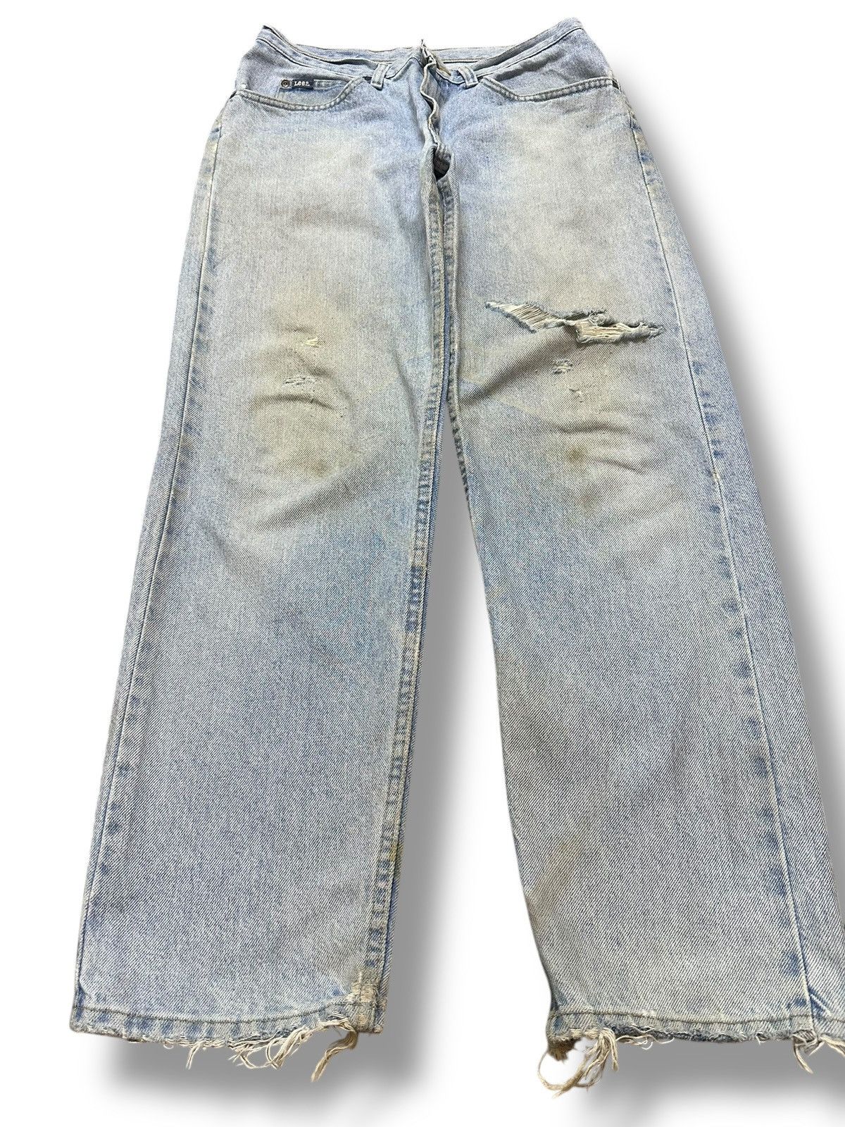 Lee Lee Distressed Jeans With Baggy Loose Style With Faded Wash Size US 30 / EU 46 - 1 Thumbnail