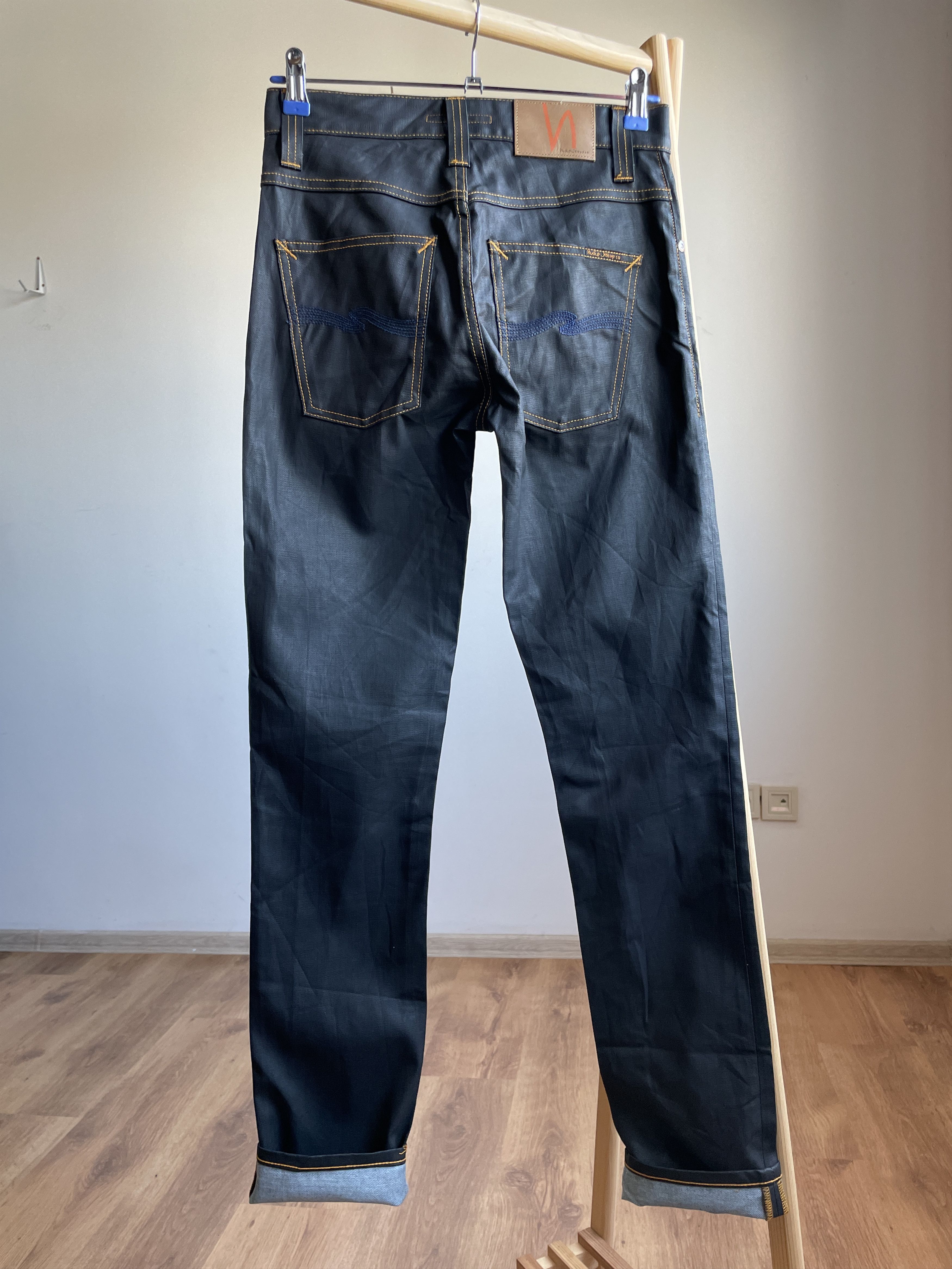 Nudie Jeans Nudie Jeans Grim Tim Used Black Coated Slim Denim Size 28x32 Size US 28 / EU 44 - 2 Thumbnail