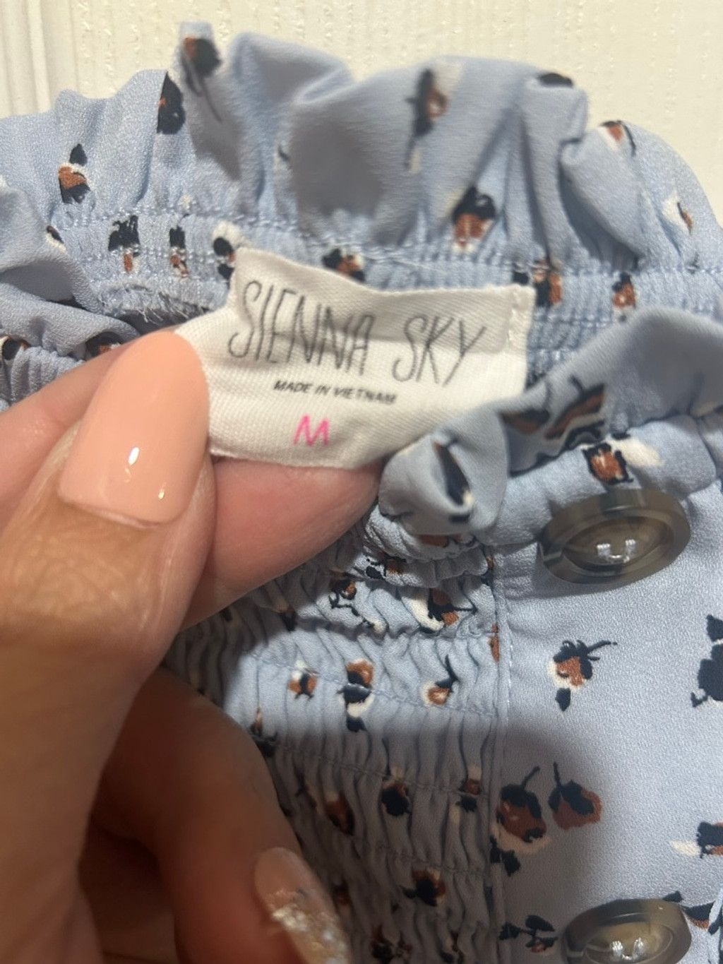 Other Women's Sienna Sky Mini Dress M Light Blue Floral Size M / US 6-8 / IT 42-44 - 5 Thumbnail