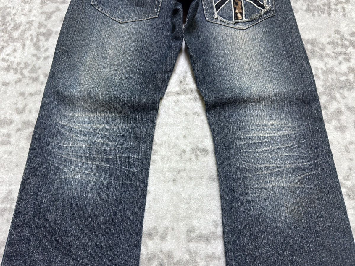 Hysteric Glamour Ba-tsu Studio Union Jack Pocket Distressed Straight Denim Size US 29 - 13 Thumbnail