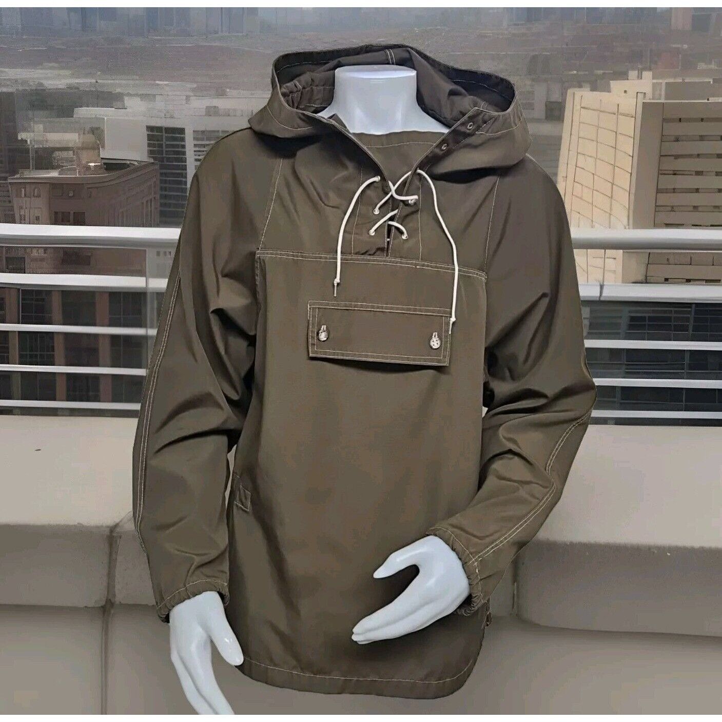 Vintage Polsport Lace Up Hoodie Mens S/M Khaki Canvas Pullover 1960s Size US S / EU 44-46 / 1 - 1 Thumbnail