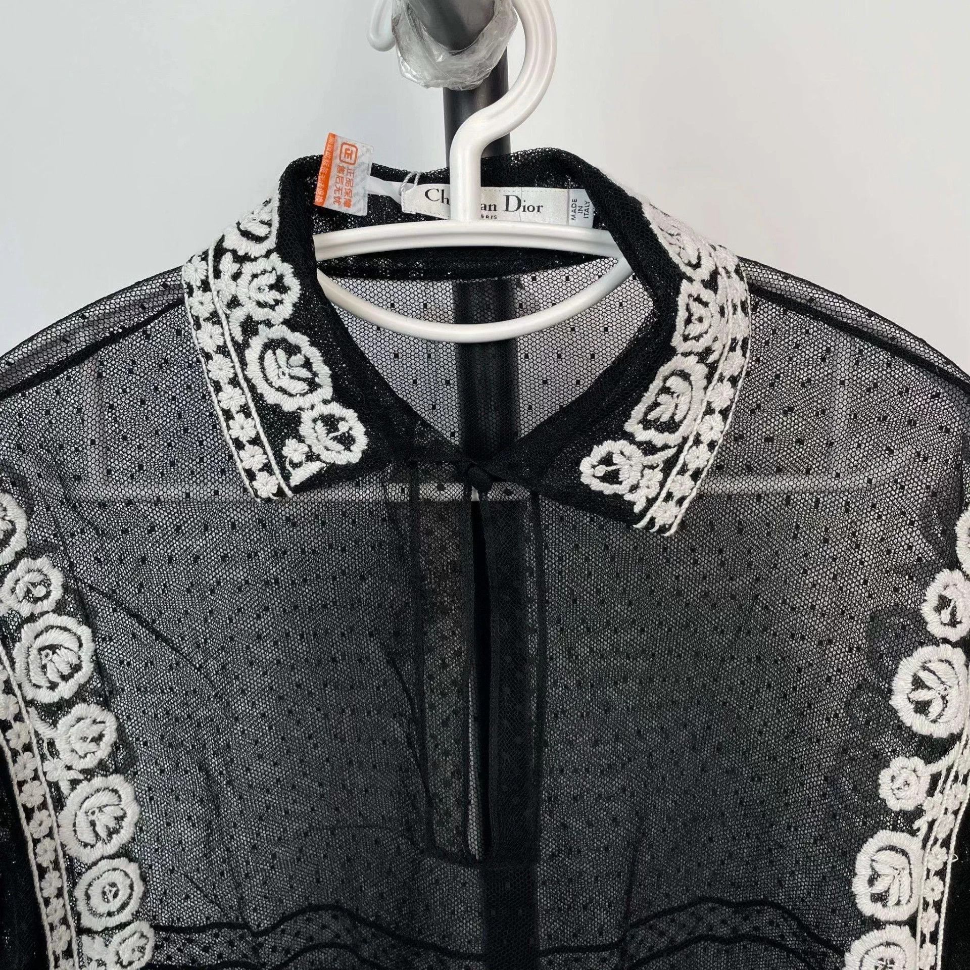 Dior Dior Black Tulle Shirt 38 Size S / US 4 / IT 40 - 3 Thumbnail