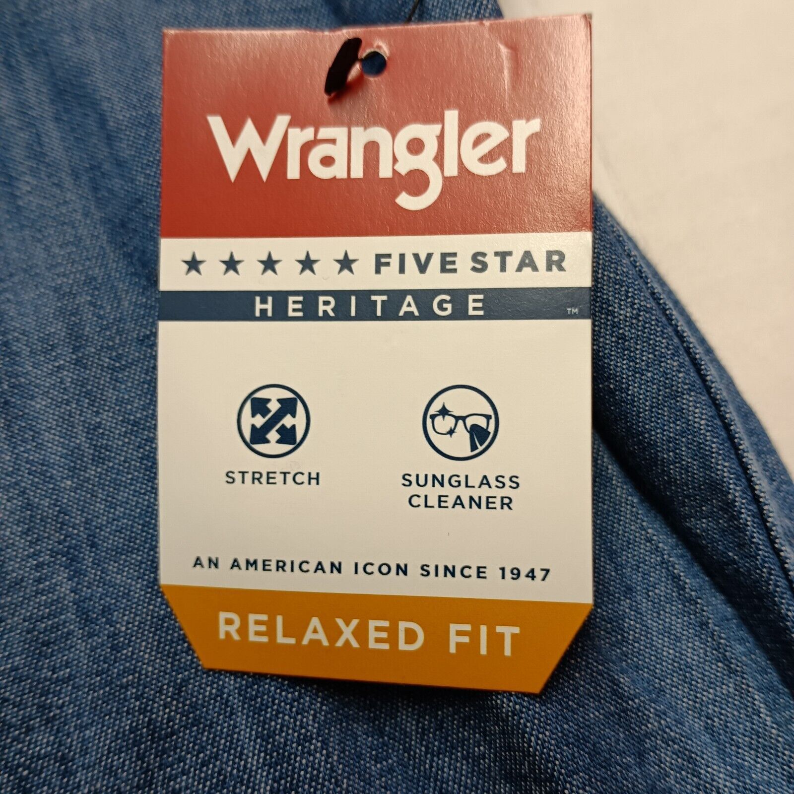 Wrangler Wrangler Men's Relaxed Fit Woven Button Shirt Size XL Blue Size US XL / EU 56 / 4 - 4 Thumbnail