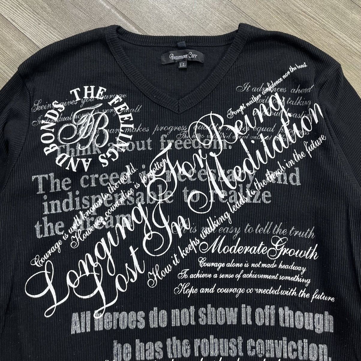 If Six Was Nine 2000s Beaumont Carr Poem Grunge Punk Lgb Style LongSleeve Size US L / EU 52-54 / 3 - 2 Thumbnail