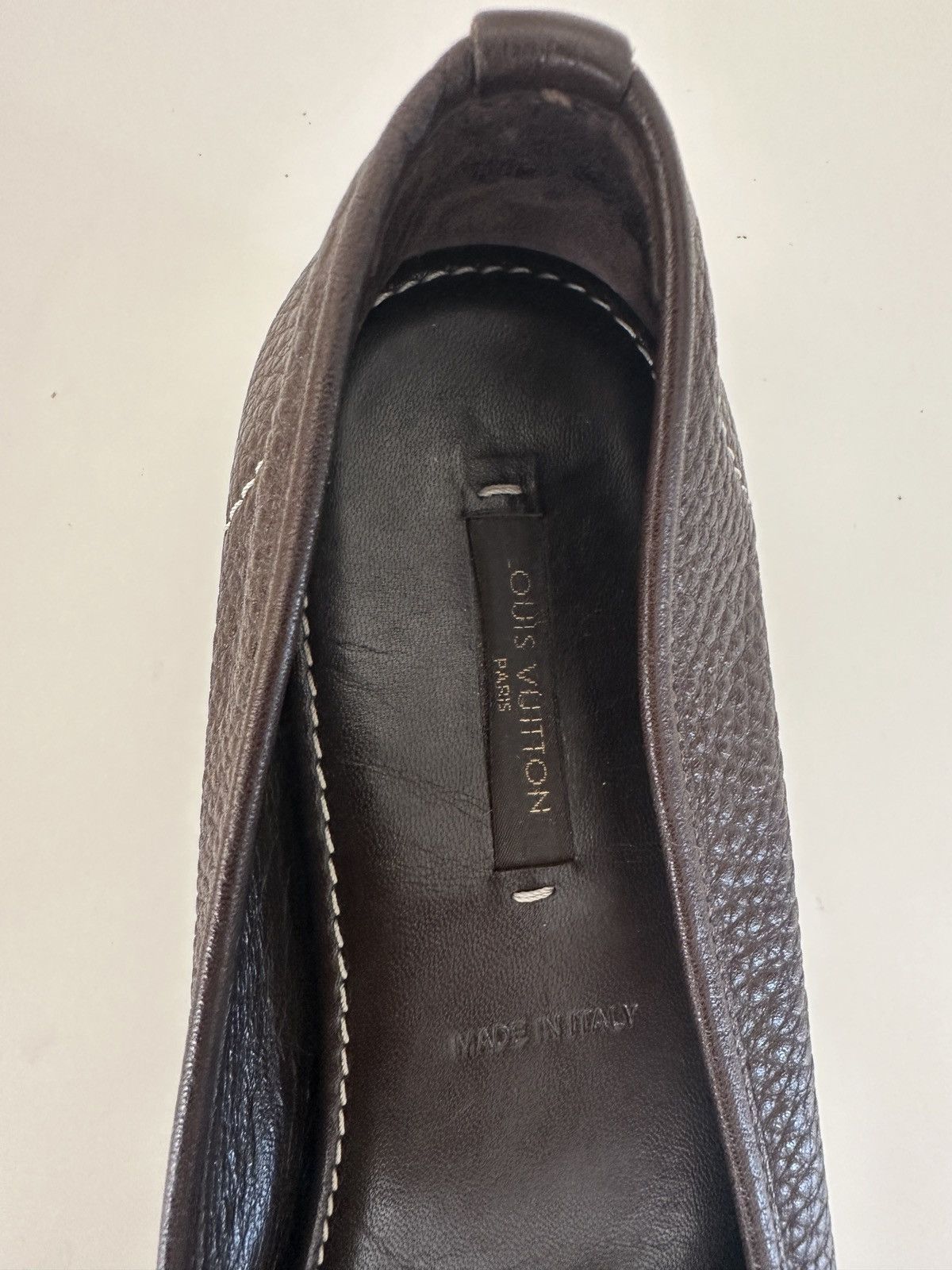 Louis Vuitton Louis Vuitton Big Logo Leather Flats Shoes Ballets Size US 7 / IT 37 - 8 Thumbnail