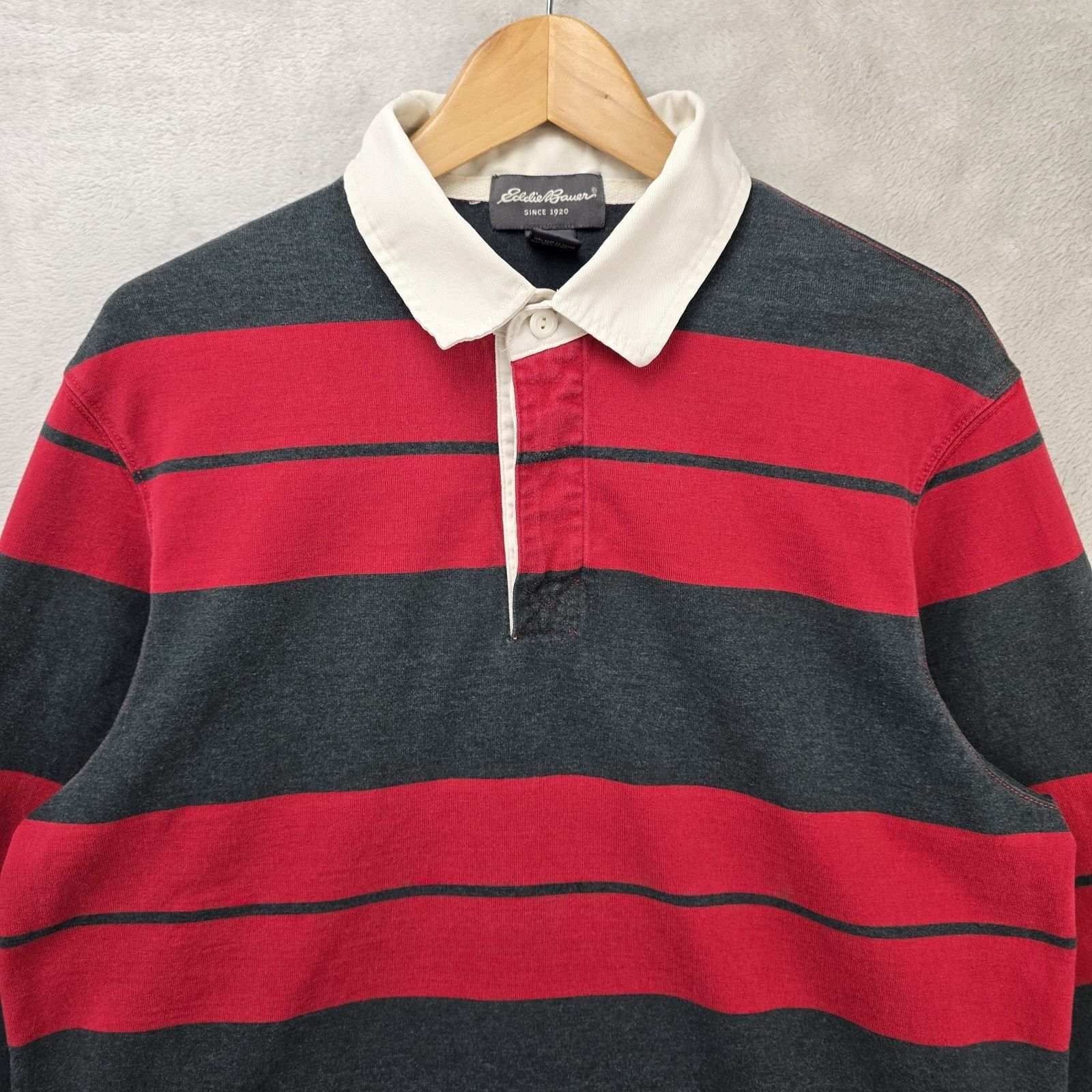Eddie Bauer Eddie Bauer Rugby Polo Shirt Mens Large Tall Striped Vintage Size US L / EU 52-54 / 3 - 4 Thumbnail