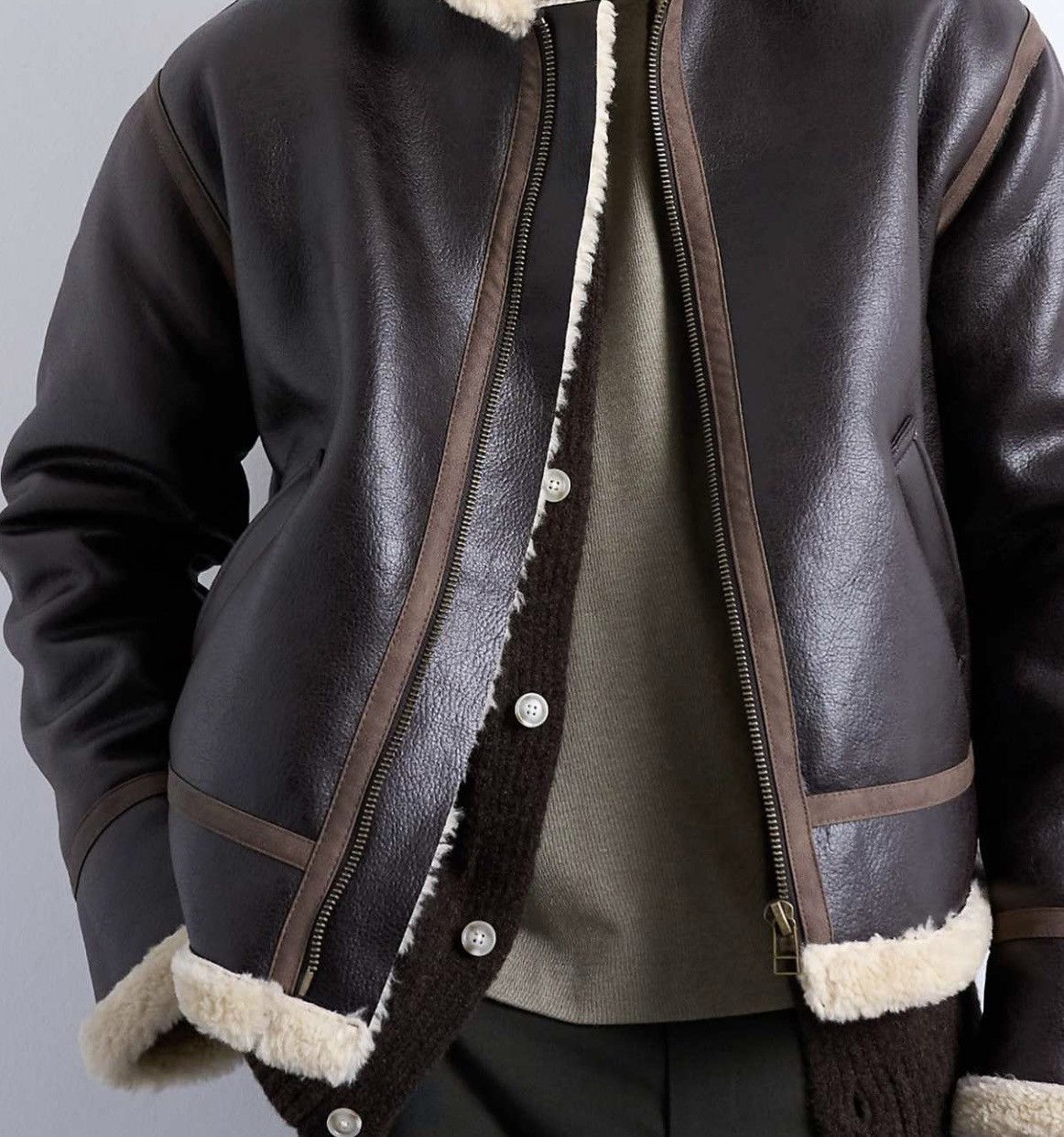 Topman Faux Shearling Jacket Size US M / EU 48-50 / 2 - 2 Thumbnail