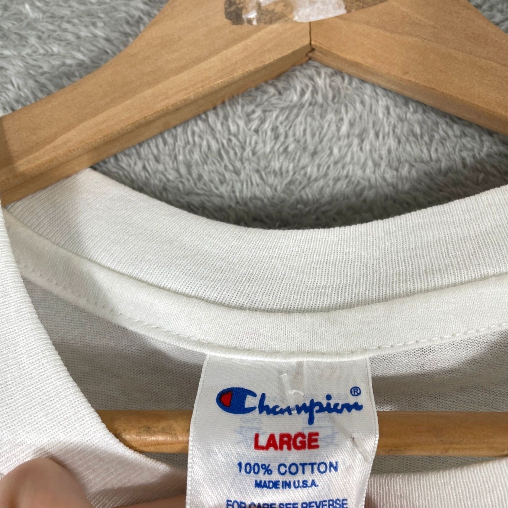 Champion VINTAGE Champion Shirt Mens L White 1996 Atlanta Olympics 100th Anniversary Crew Neck Short Sleeve T-Shirt Size US L / EU 52-54 / 3 - 4 Thumbnail
