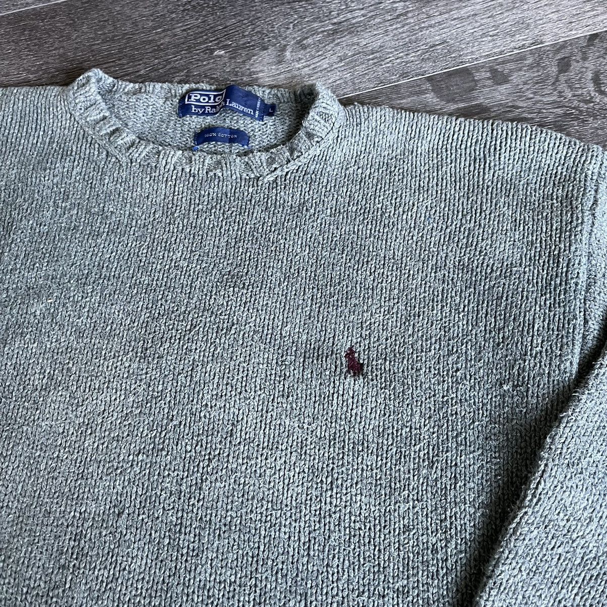 Polo Ralph Lauren Vintage 90s Polo Ralph Lauren Basic Logo Light Olive Sweater Size US L / EU 52-54 / 3 - 2 Thumbnail
