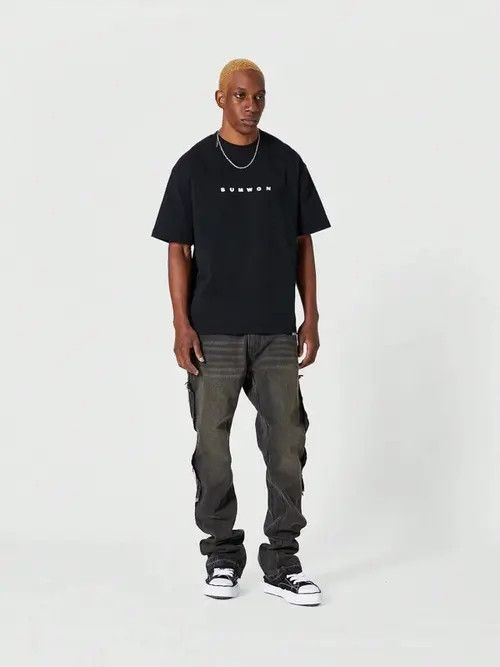 Japanese Brand Yukiko x Asaka Stacked Workwear Skinny Jeans Size US 32 / EU 48 - 1 Thumbnail