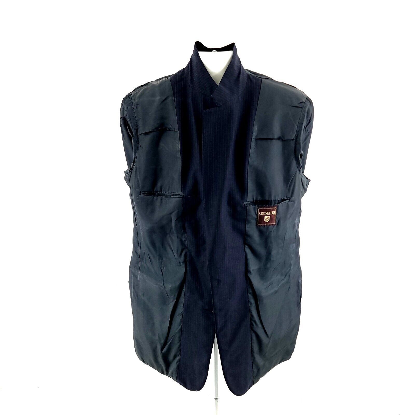 Vintage Cricketeer Blue Wool W/ Blue Red Striped 2 Button 2 Piece Su Size 42L - 10 Thumbnail