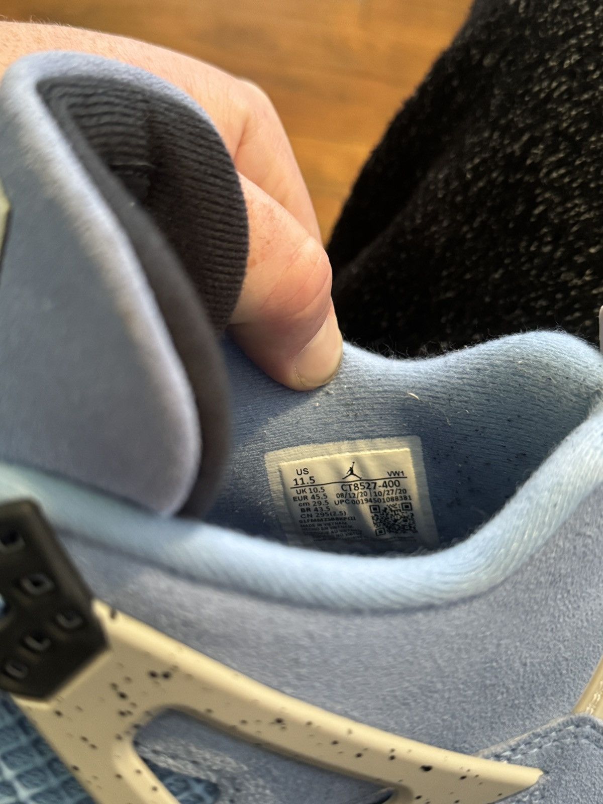 Jordan Brand × Nike JORDAN 4 RETRO UNIVERSITY UNC BLUES Size US 11.5 / EU 44-45 - 5 Thumbnail