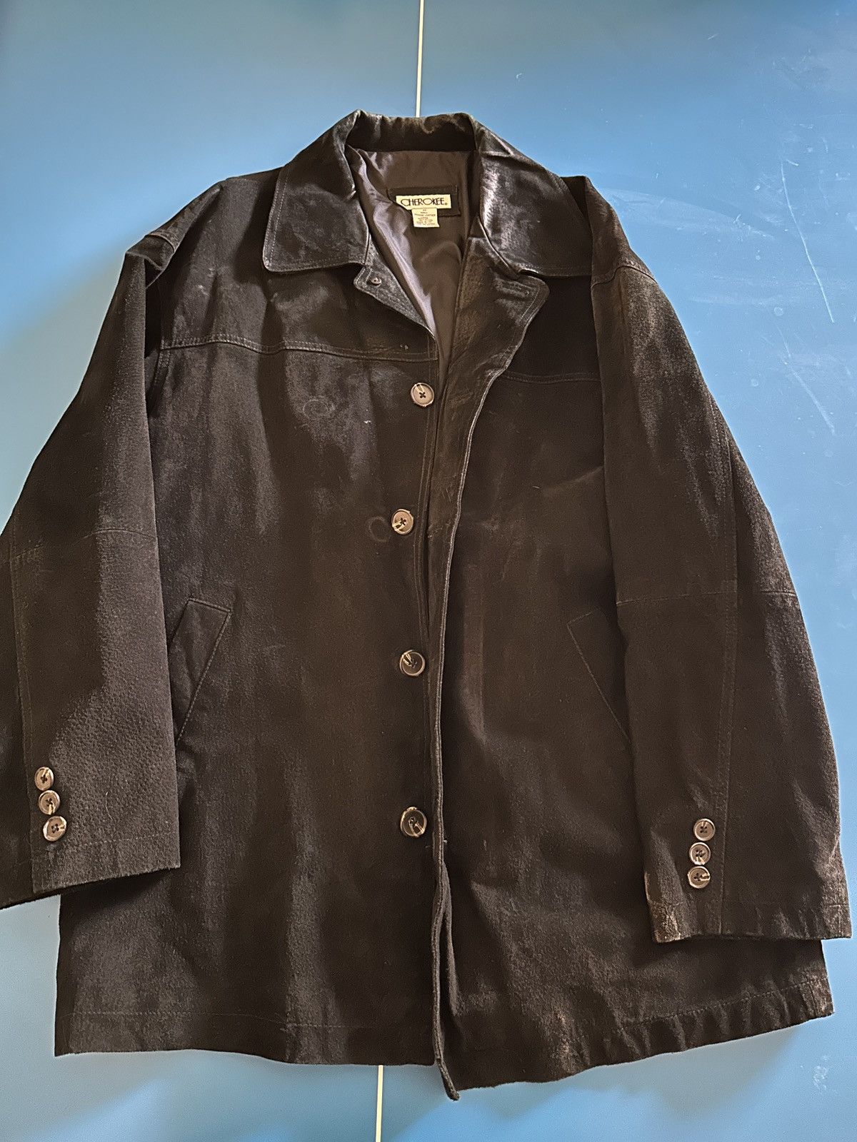 Cherokee × Vintage Vintage Cherokee Long Leather Jacket Size US M / EU 48-50 / 2 - 1 Thumbnail
