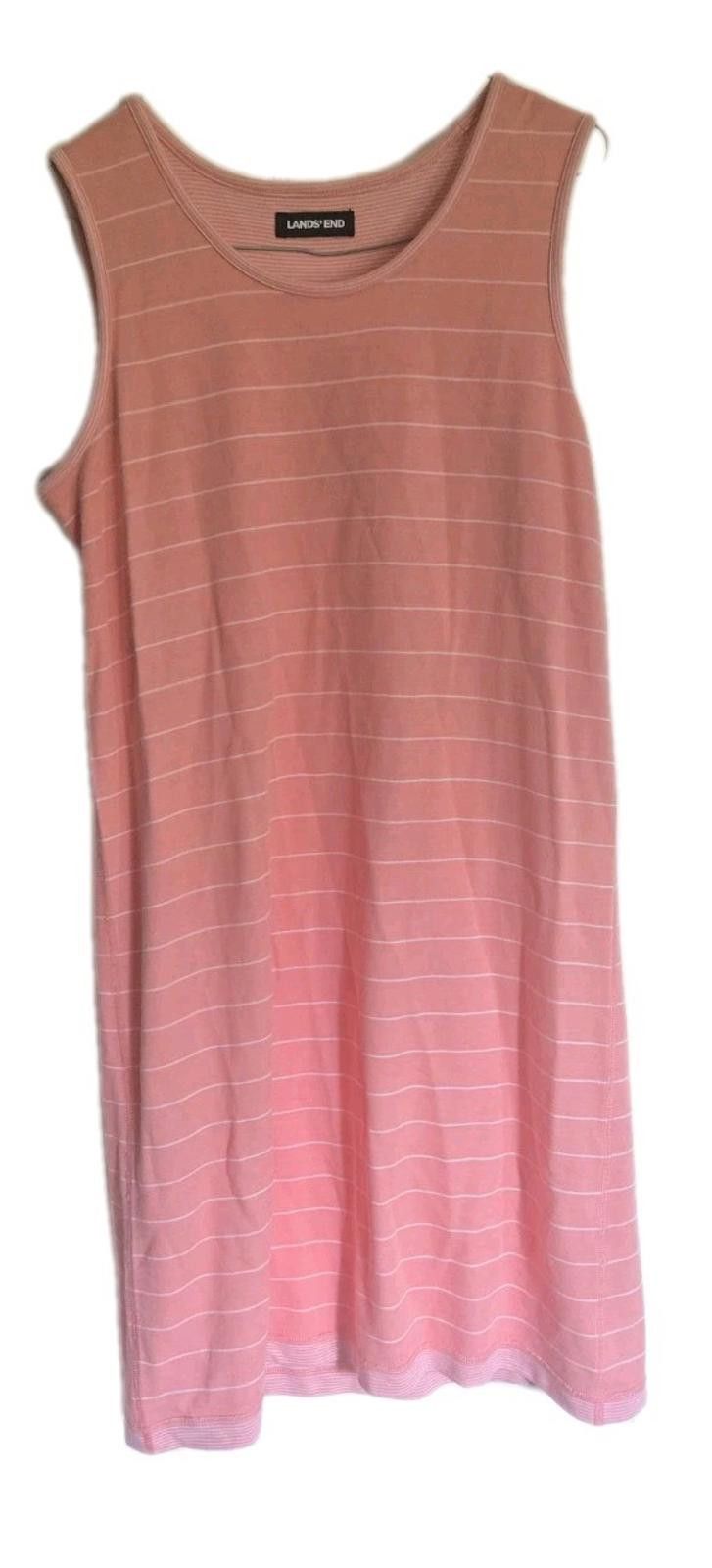 Lands' End Lands End Pink White Pin Striped Sleeveless Dress Womens Siz Size M / US 6-8 / IT 42-44 - 1 Thumbnail