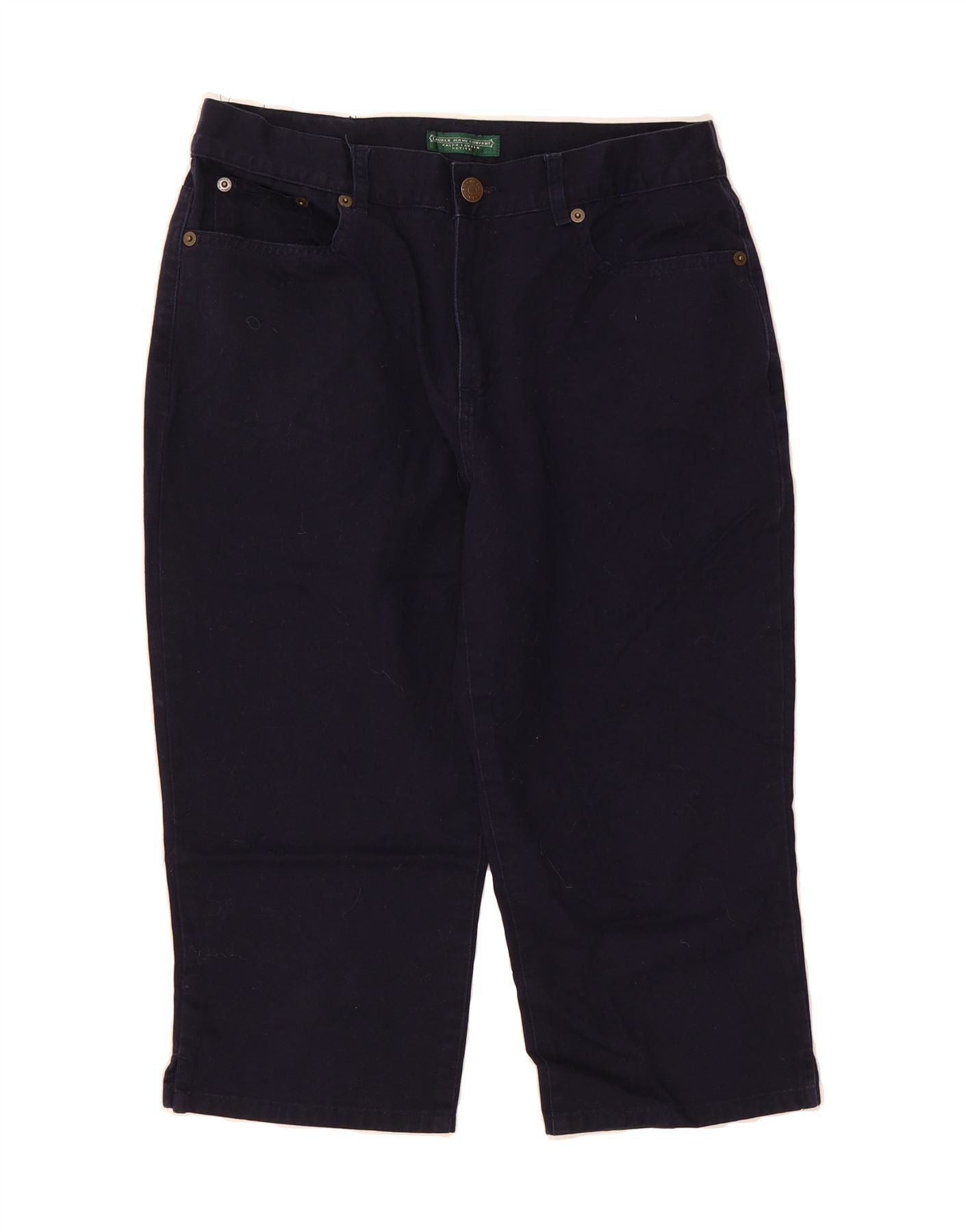 Ralph Lauren Womens Petite Bermuda Denim Shorts US 4 Small W28 Navy Blue Size 25" / US 0 / IT 36 - 1 Thumbnail