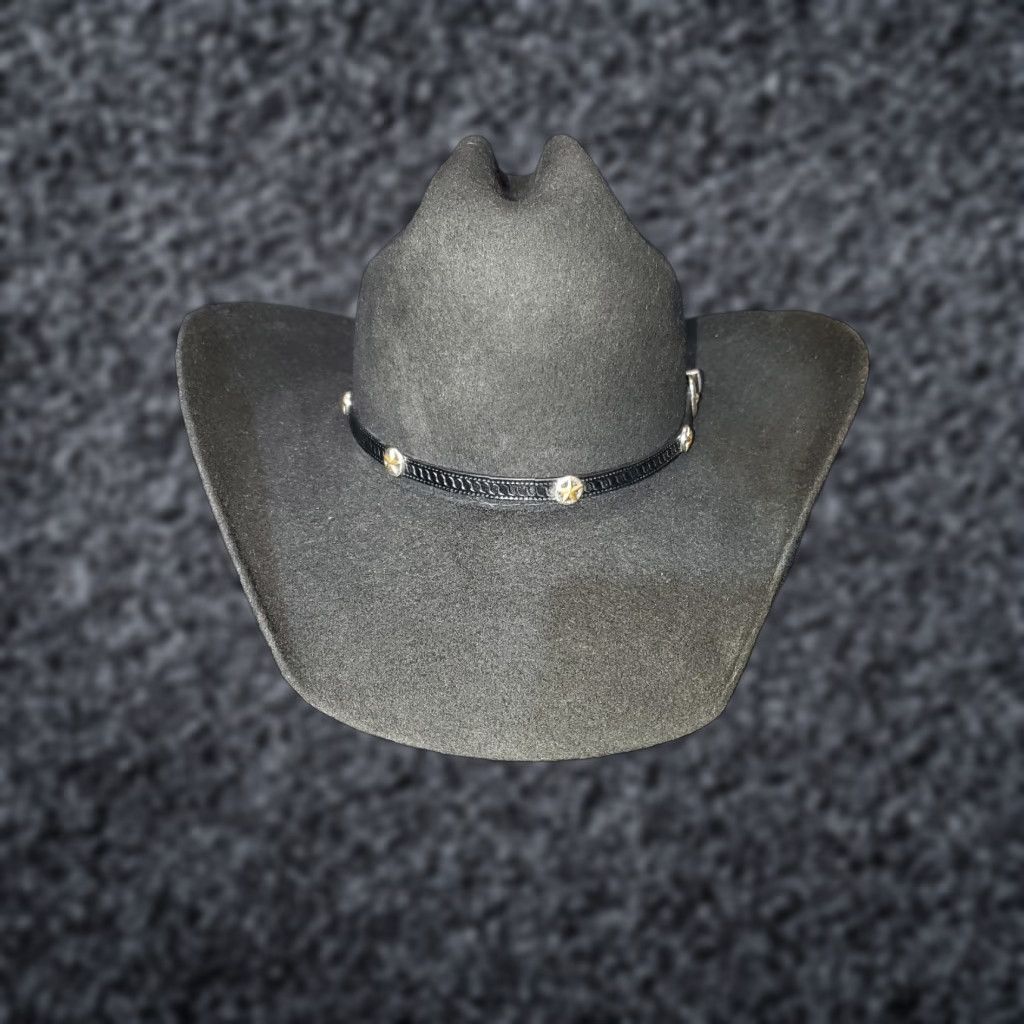 Vintage VINTAGE Larry Mahan’s Signature 3X Premium Beaver Cowboy Western Hat Size 7 Aged Black Mens Size ONE SIZE - 1 Thumbnail