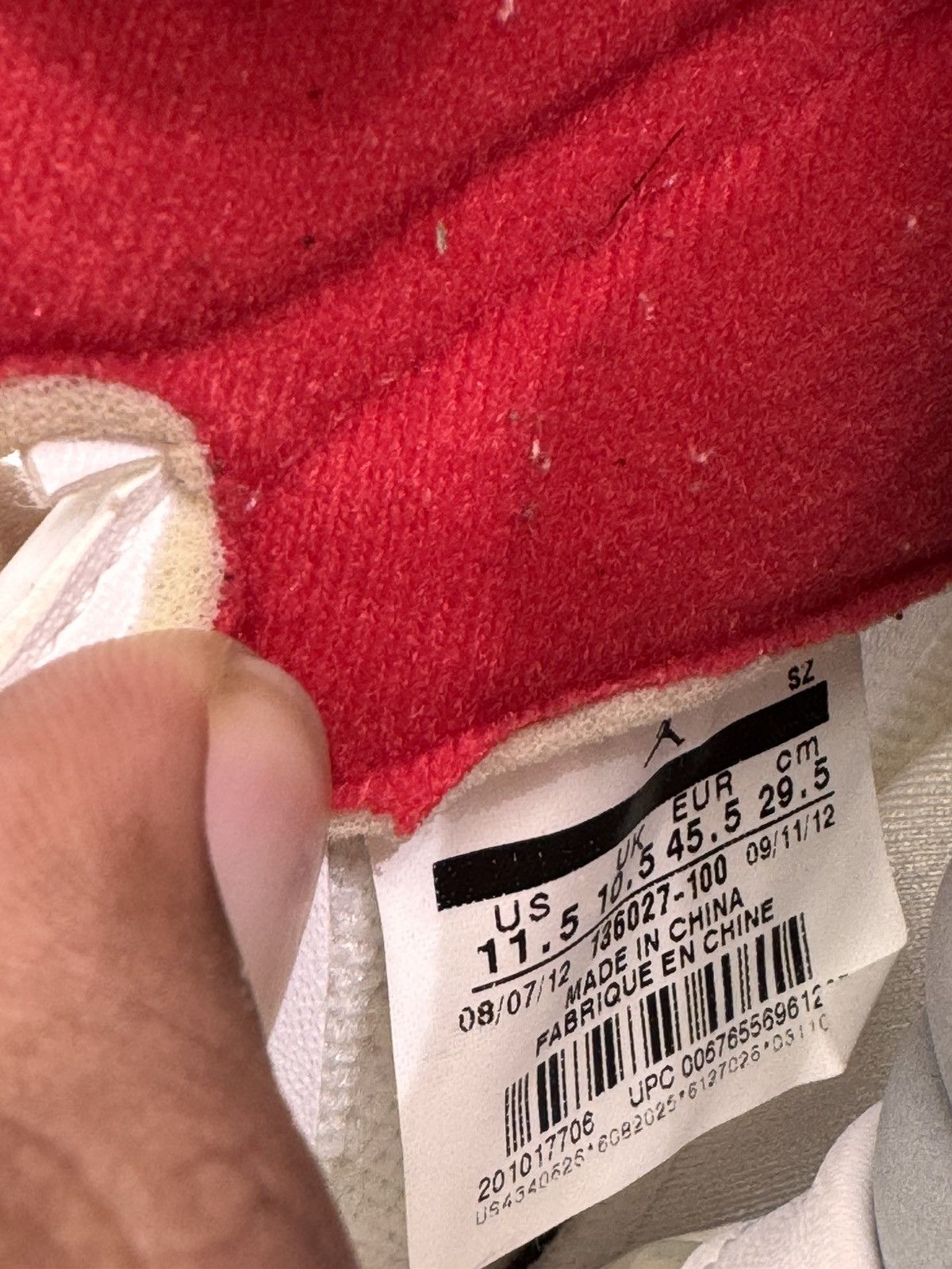 Jordan Brand Air Jordan 5 Fire Red Size 11.5 (2013) Size US 11.5 / EU 44-45 - 14 Thumbnail