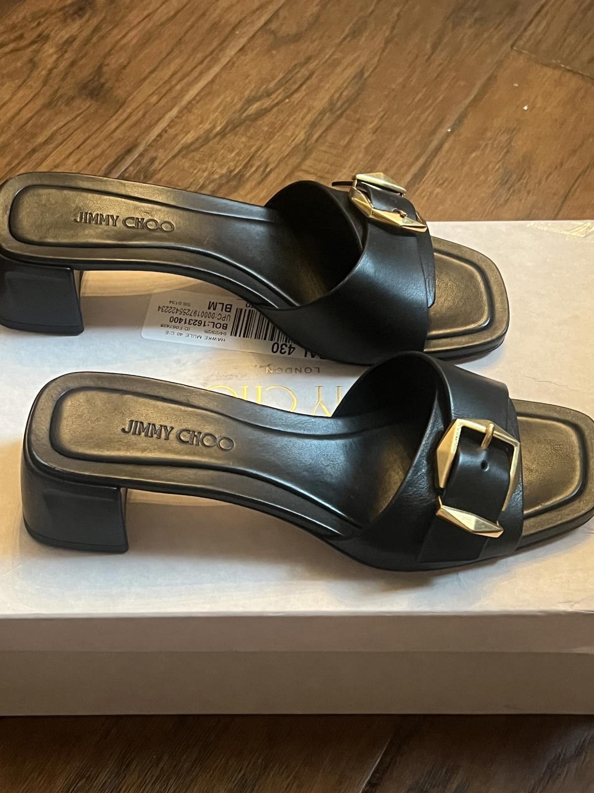 Jimmy Choo Jimmy Choo Hawke 40 Buckle Leather Mules - 37 Size US 6.5 / IT 36.5 - 2 Thumbnail